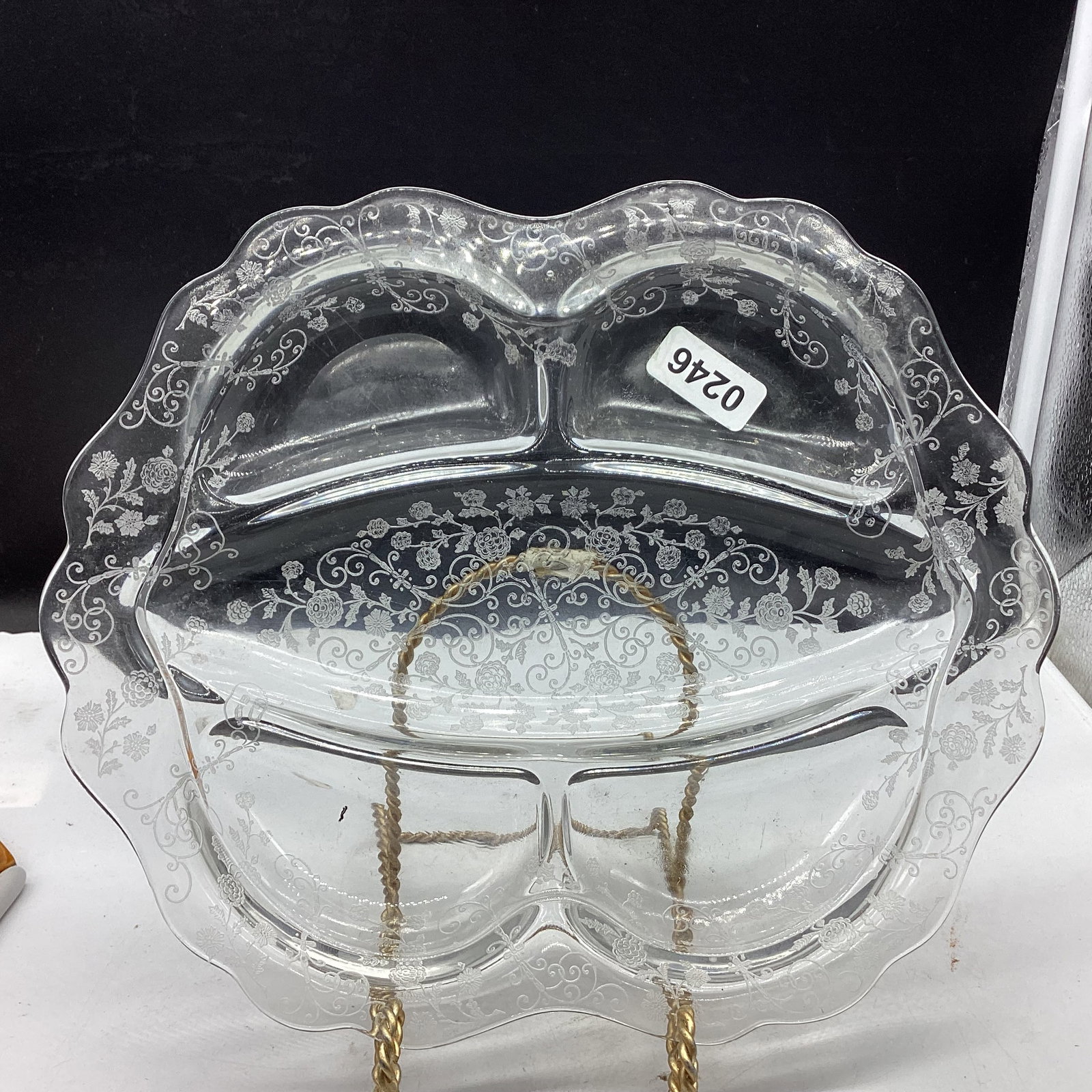 CAMBRIDGE ELAINE 5 PART RELISH DISH: GOOD SHAPE