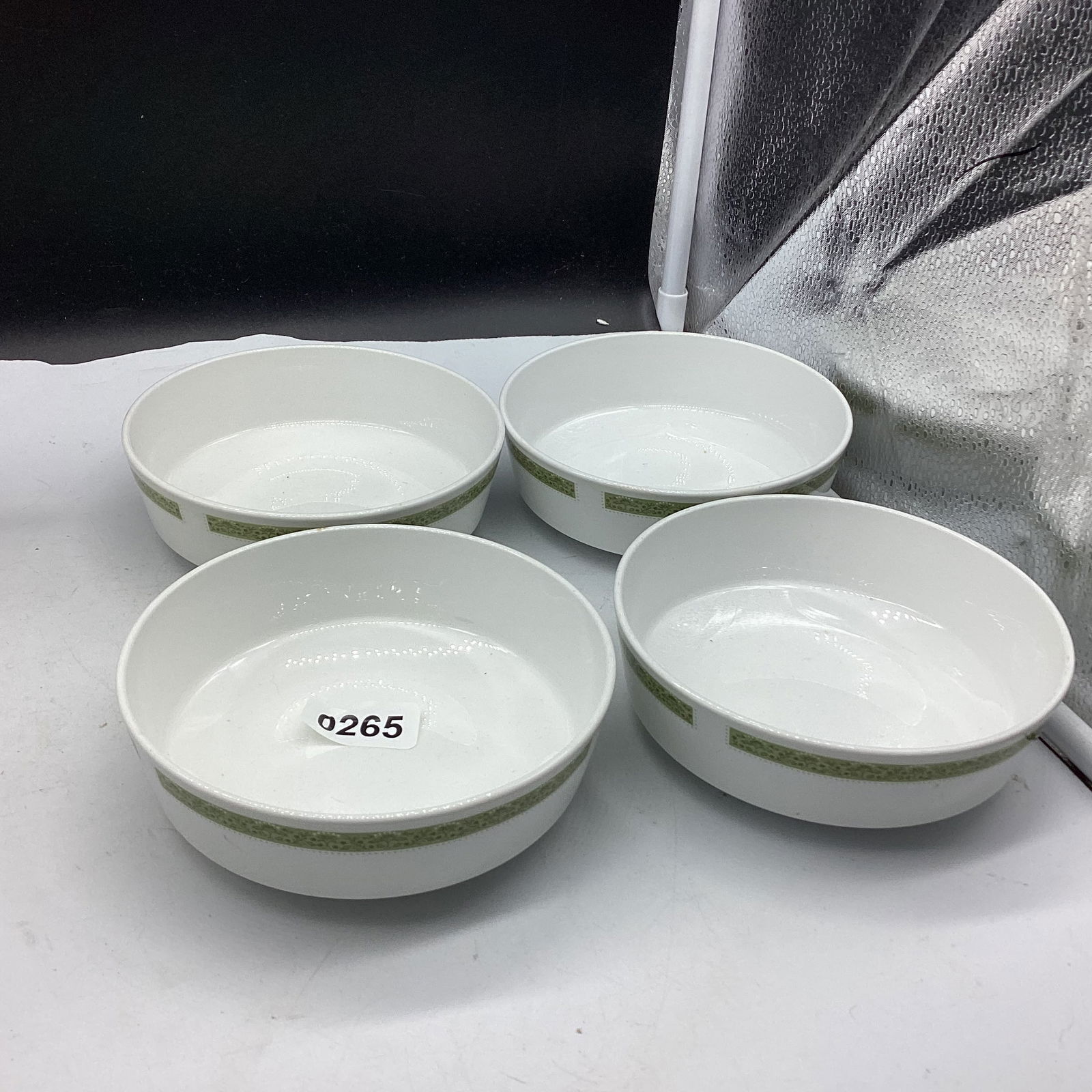 4 CORNING WARE LYNWOOD CEREAL BOWLS: 5 1/2" WIDE GOOD SHAPE