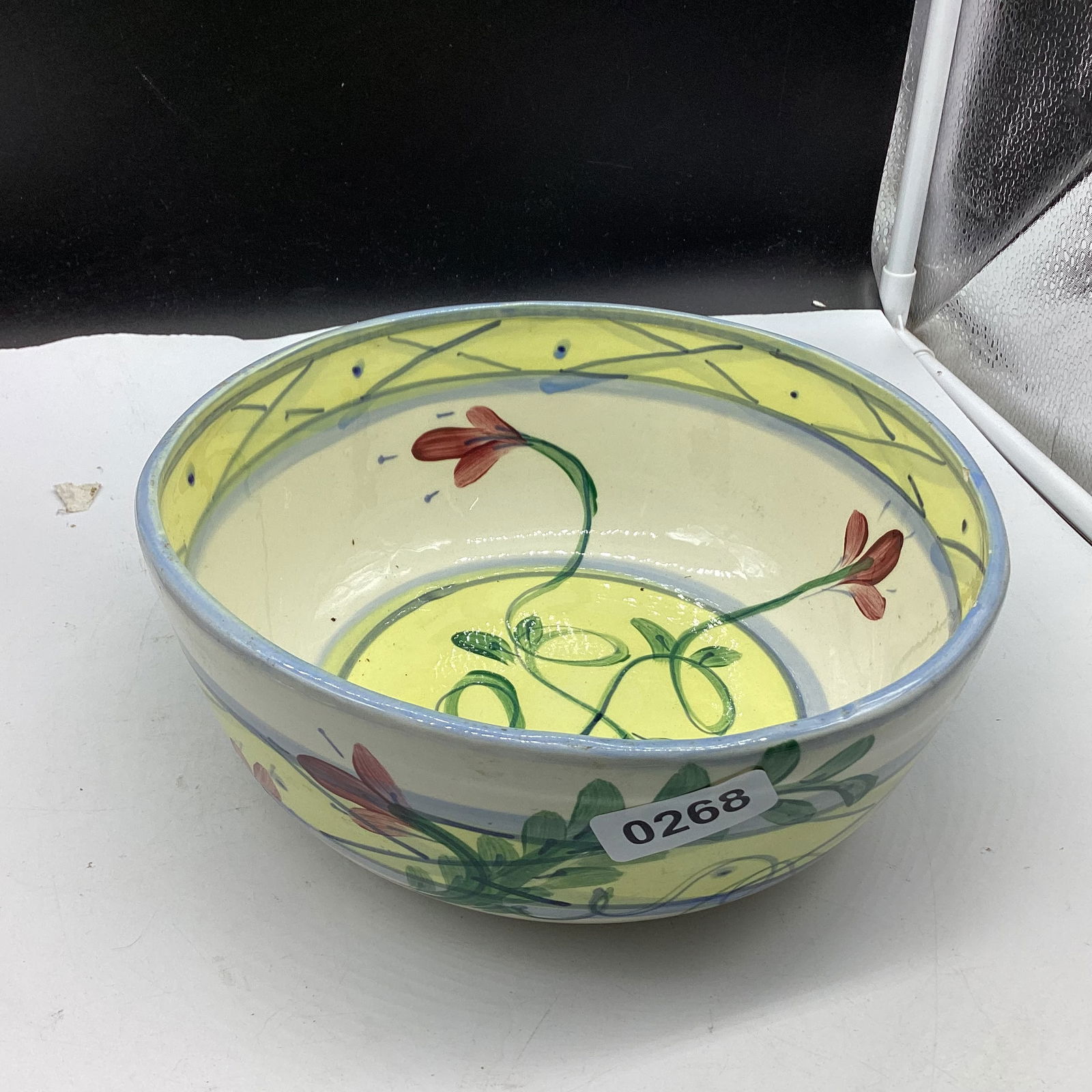 GAIL PITMAN LARGE BOWL: 3 1/2 X 9 GOOD SHAPE