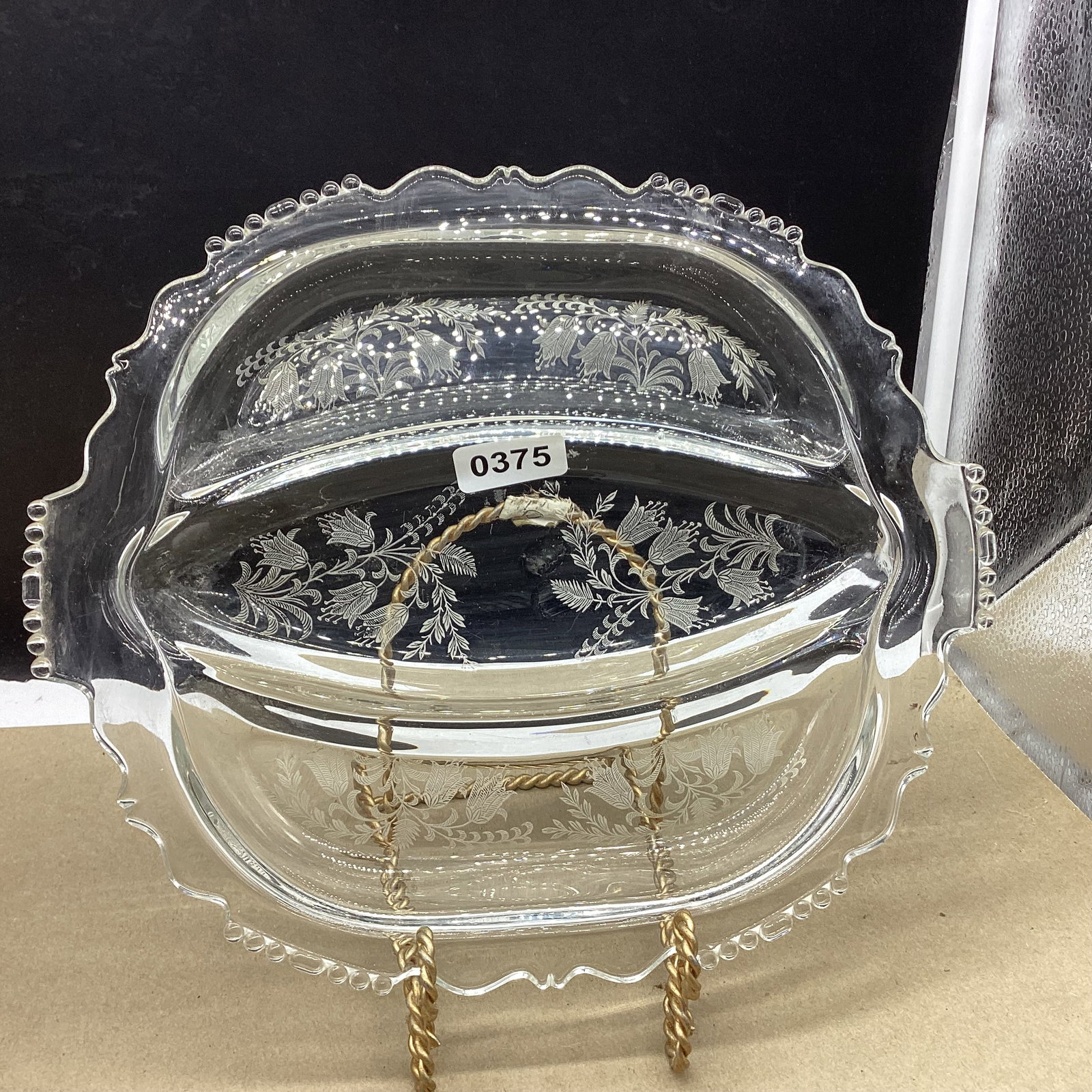 FOSTORIA HEATHER RELISH DISH (1 of 1)