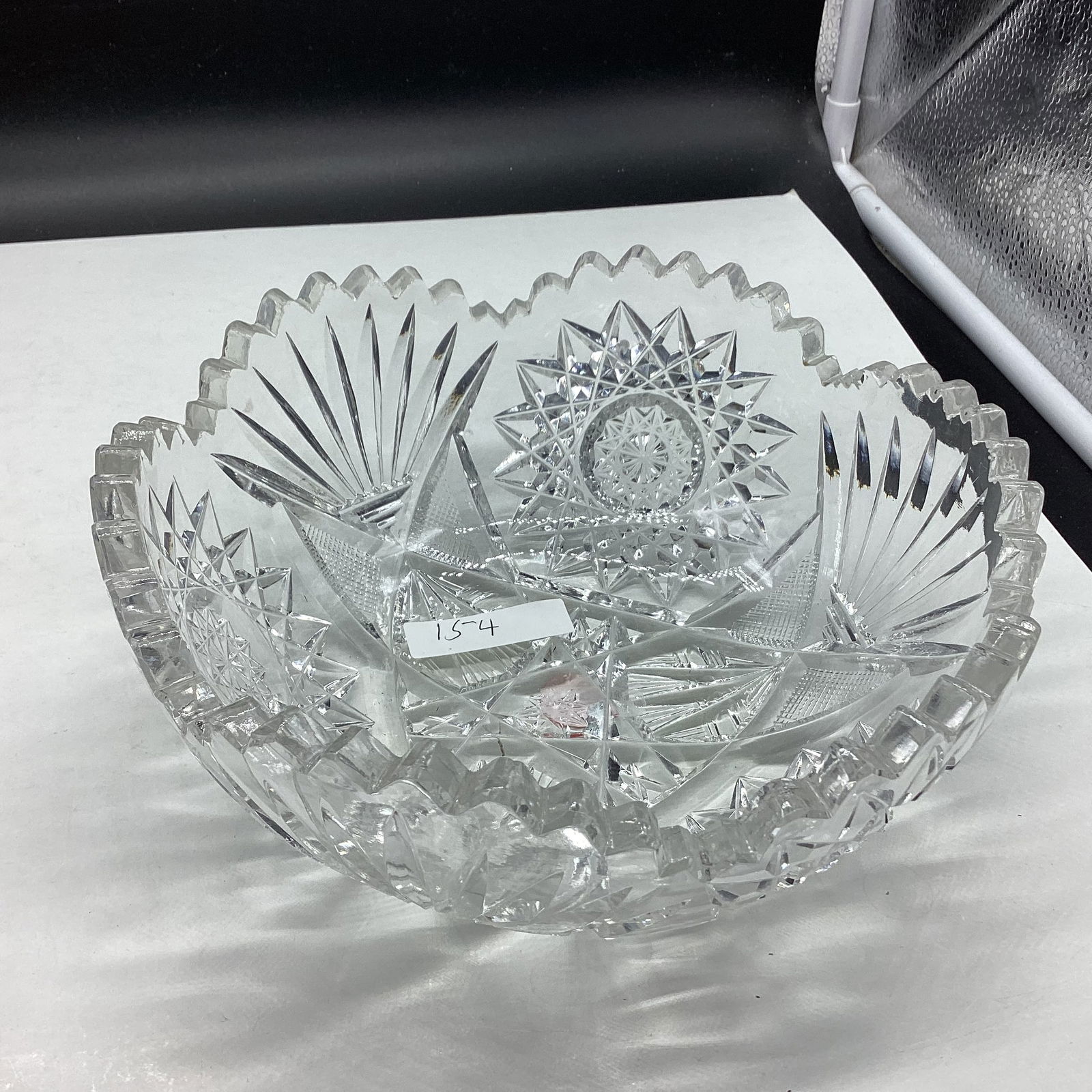 VINTAGE BRILLIANT CUT GLASS BOWL (1 of 2)