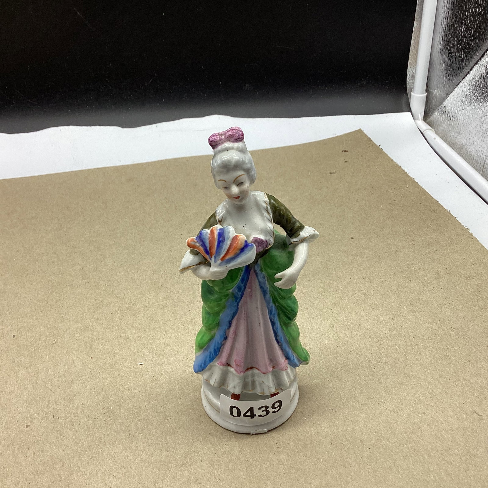 PORCELIAN OCCUPIED JAPAN FIGURINE: 5 3/4" TALL GOOD SHAPE