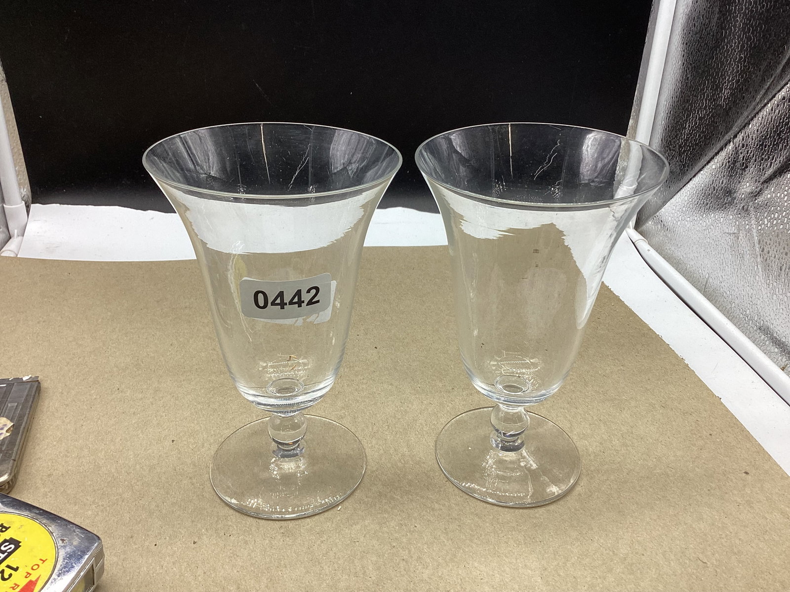 2 IMPERIAL CANDLEWICK TUMBLERS: 6 1/2" TALL GOOD SHAPE