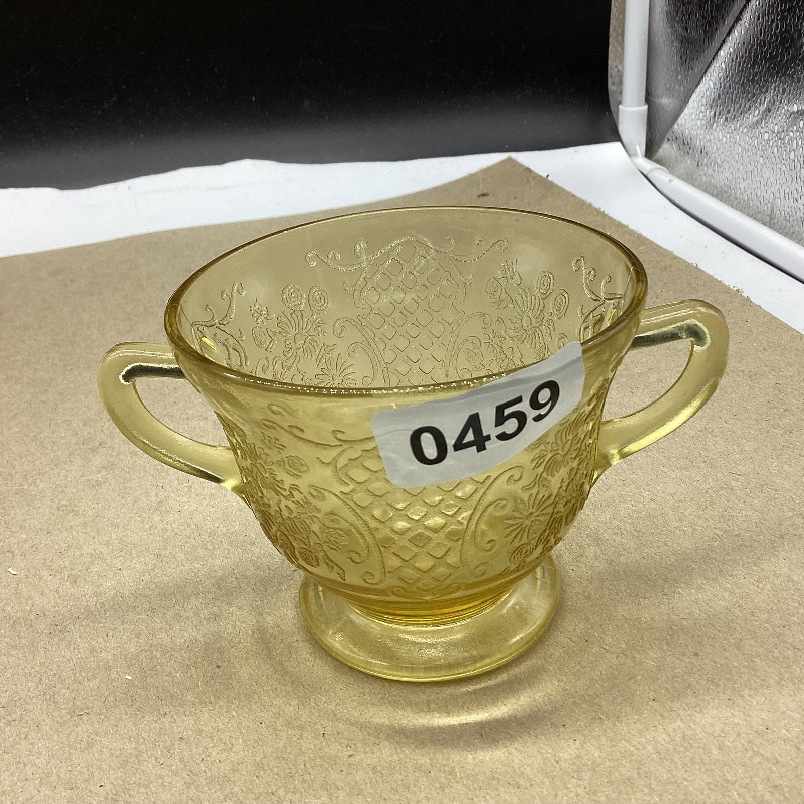 DEPRESSION NORMANDIE SUGAR BOWL: GOOD SHAPE