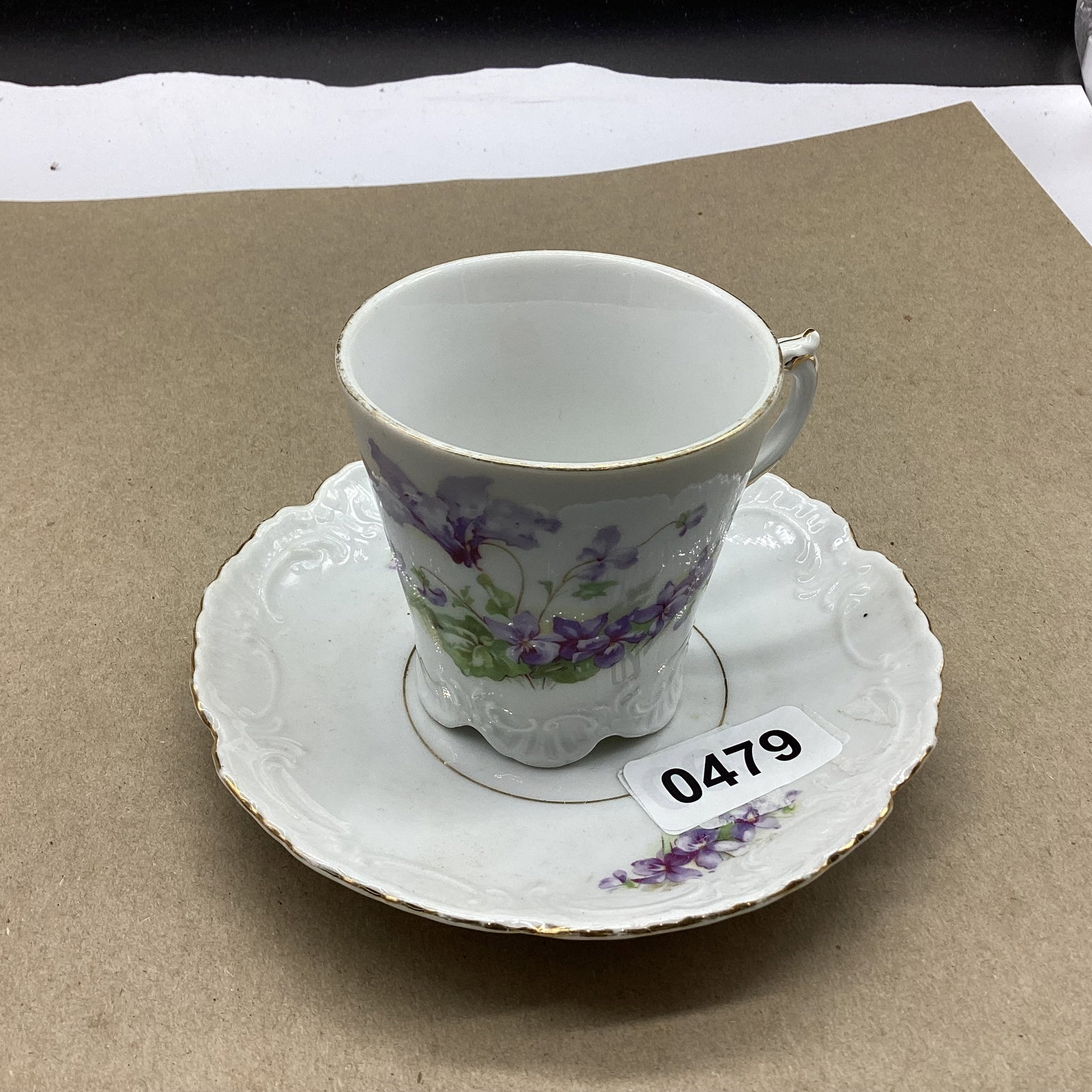 PORCELIAN CUP & SAUCER: GOOD SHAPE