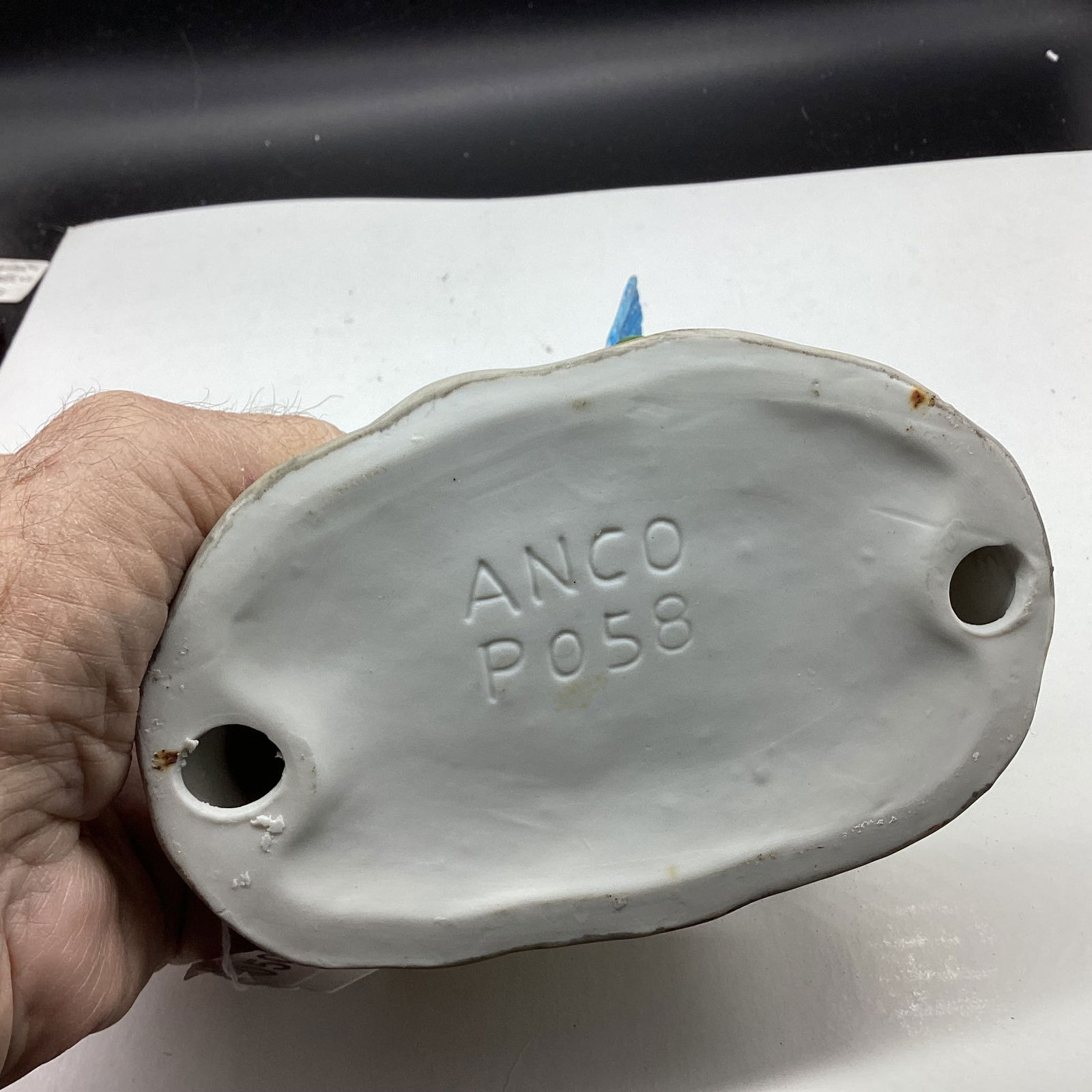 BISQUE BLUE BIRD FIGURINE - 2