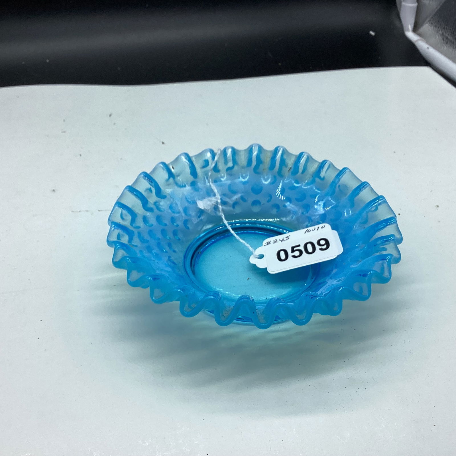 FENTON HOBNAIL OPALESCENT BOWL: 5 1/4" W GOOD SHAPE