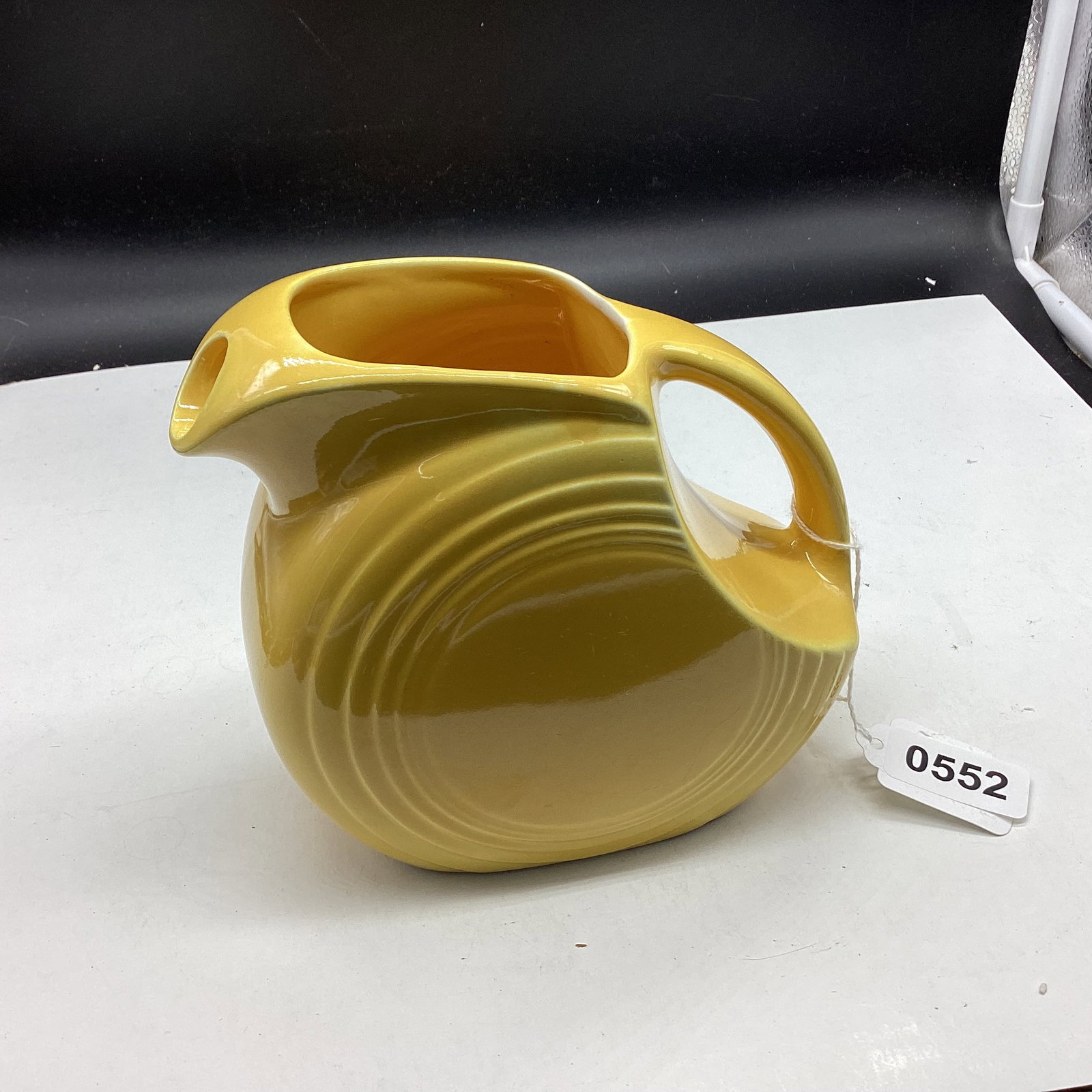 VINTAGE FIESTA PICTCHER: 5 3/4 X 6 GOOD SHAPE