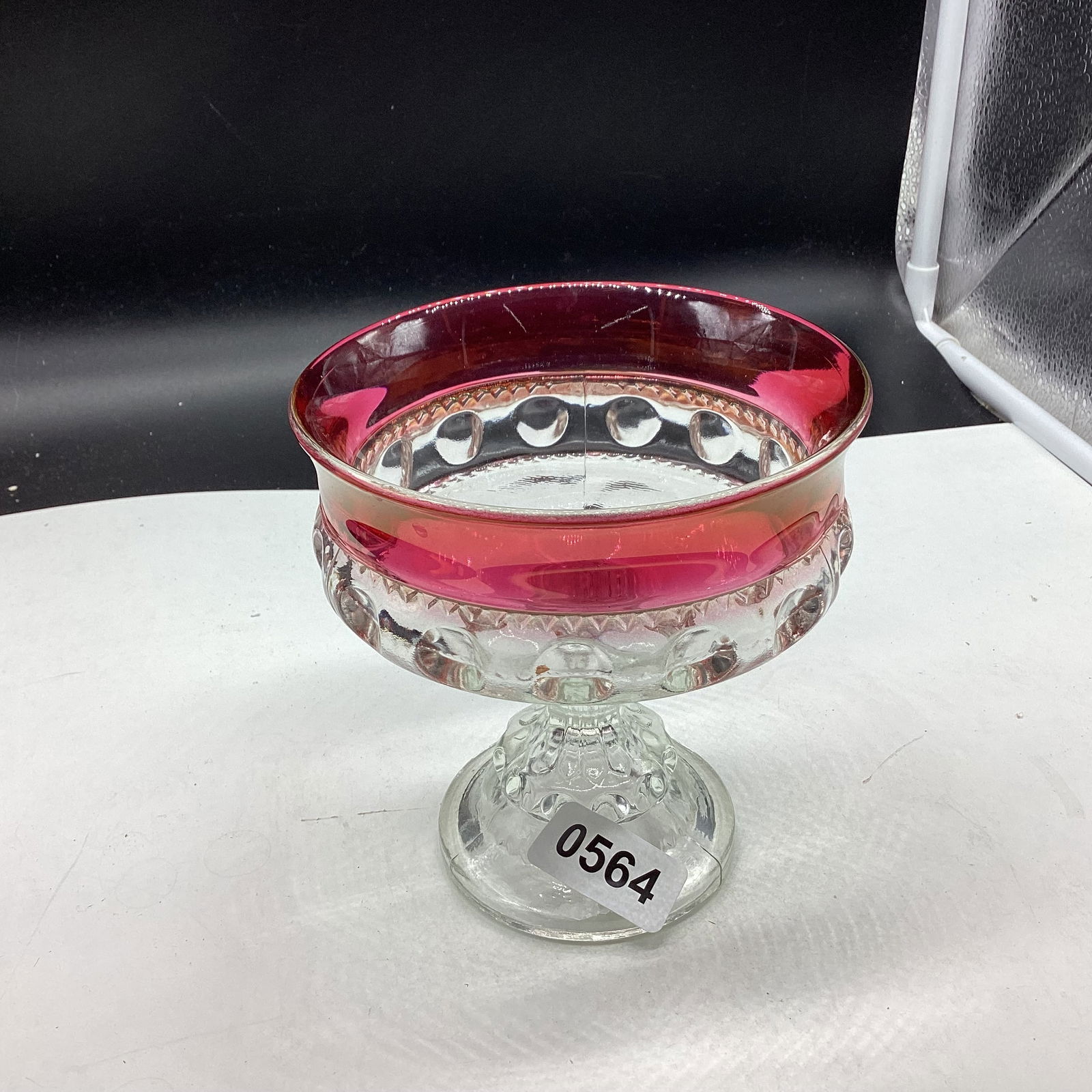 KINGS CROWN COMPOTE: 5 1/4" TALL GOOD SHAPE