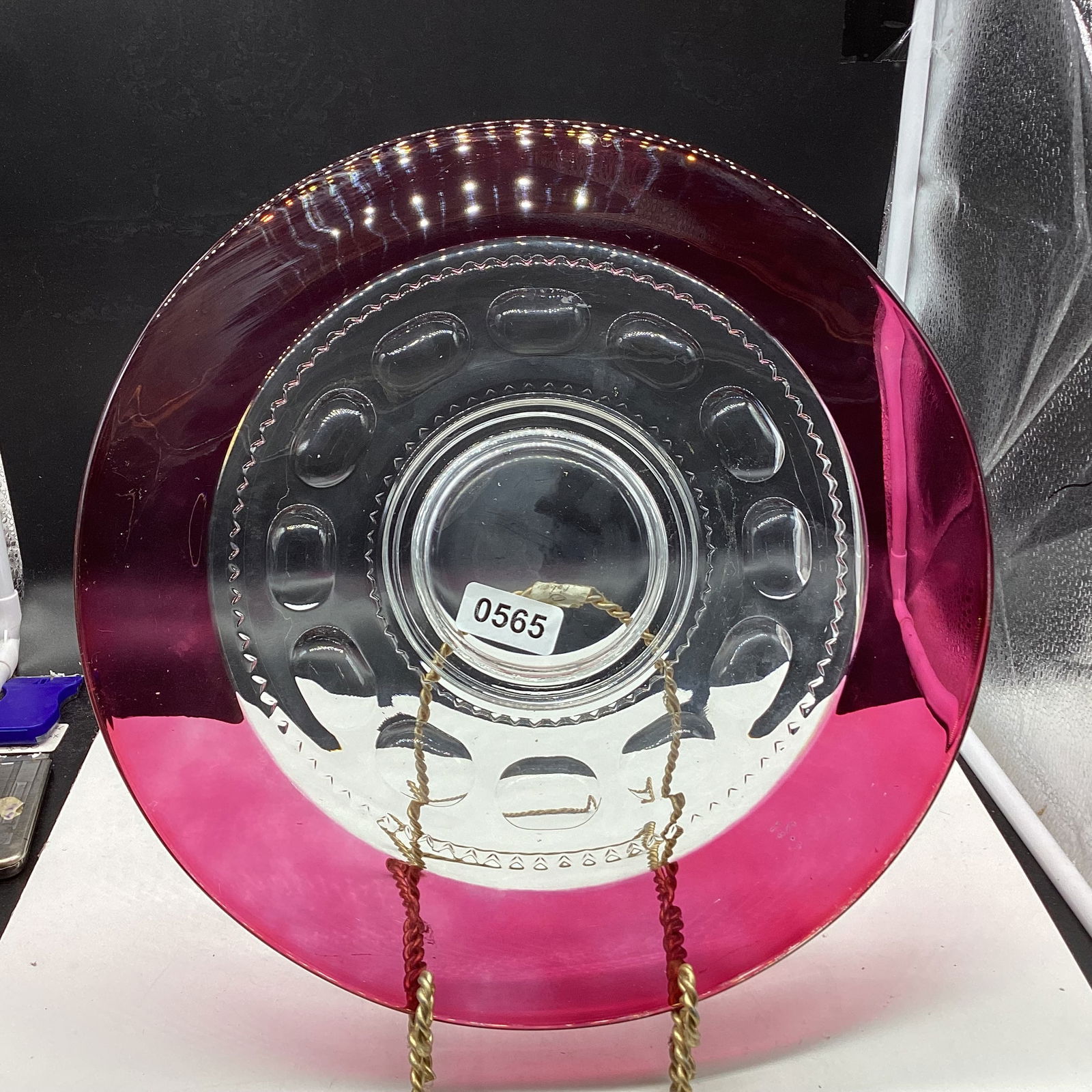 KINGS CROWN LARGE SERVING TRALY: 13 1/4" W GOOD SHAPE