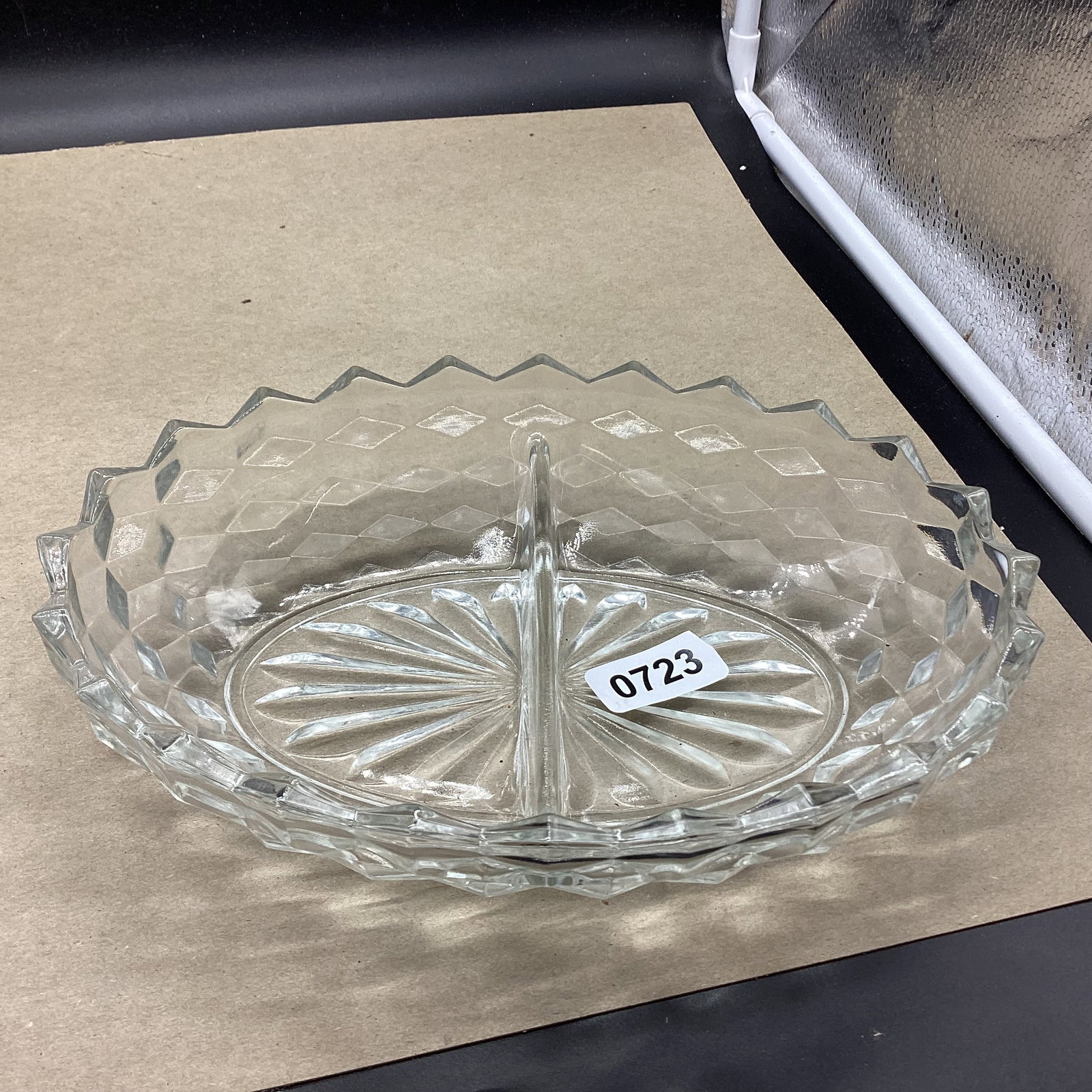 AMERICAN FOSTORIA OVAL VEGETABLE BOWL: 7 X 9 3/4 GOOD SHAPE