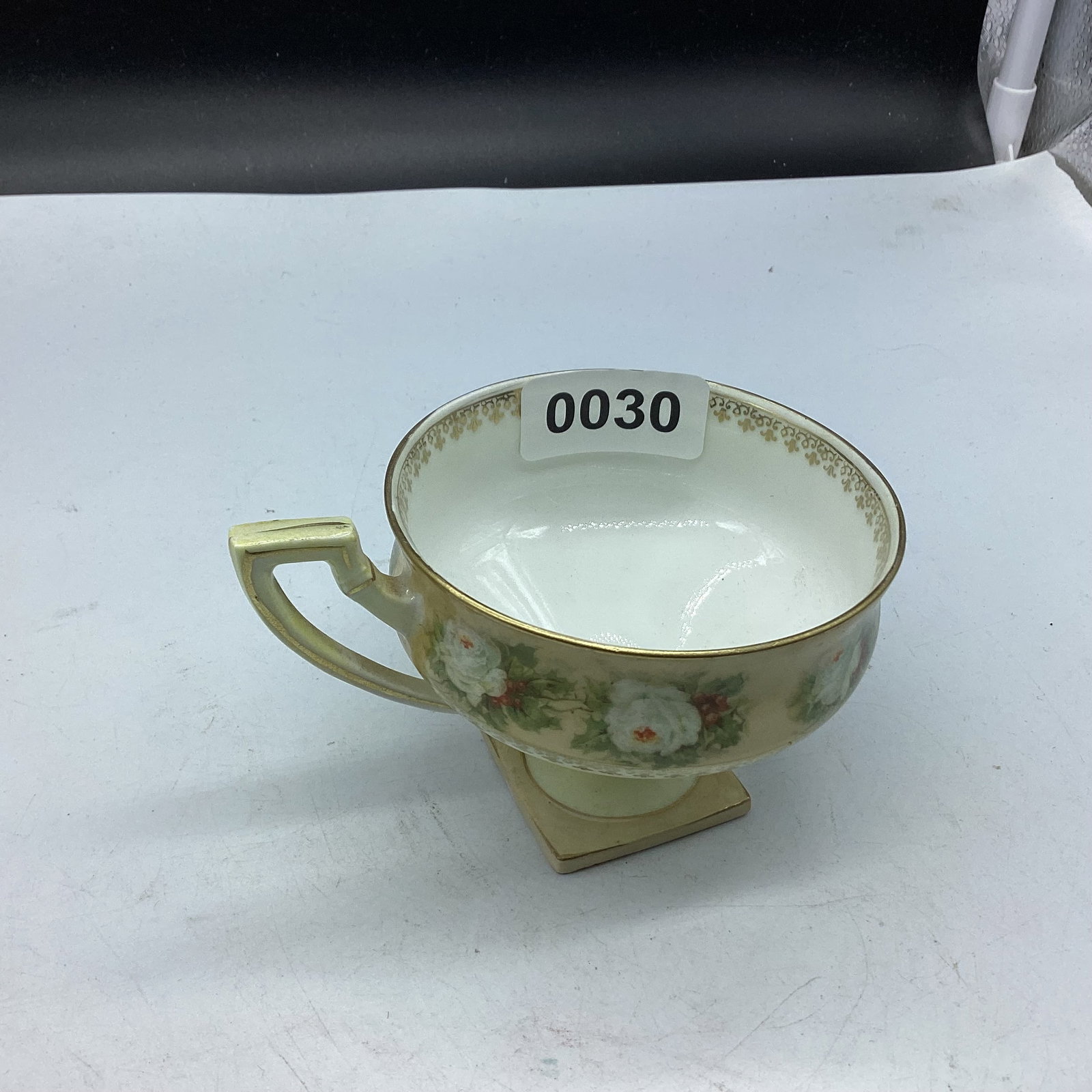 VINTAGE R. S. PRUSSIA. RED MARK FOOTED CUP: GOOD SHAPE