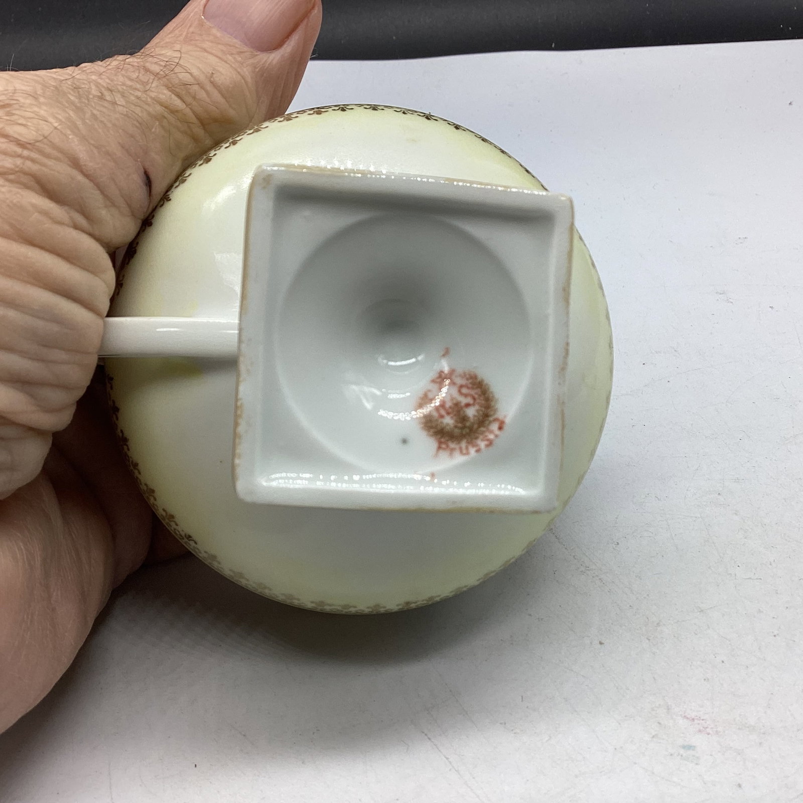 VINTAGE R. S. PRUSSIA. RED MARK FOOTED CUP - 2