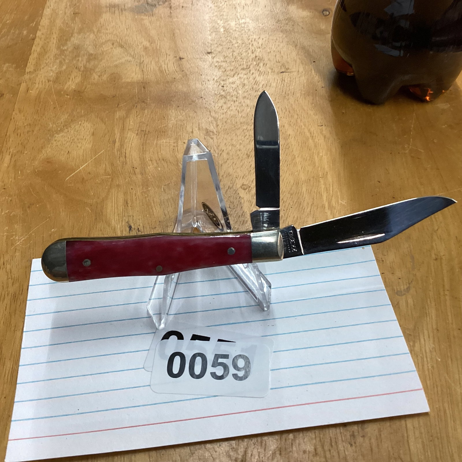 1980 CASE XX SMOOTH ROSE SMALL COKE BOTTLE: NEVER USED OR CARRIED