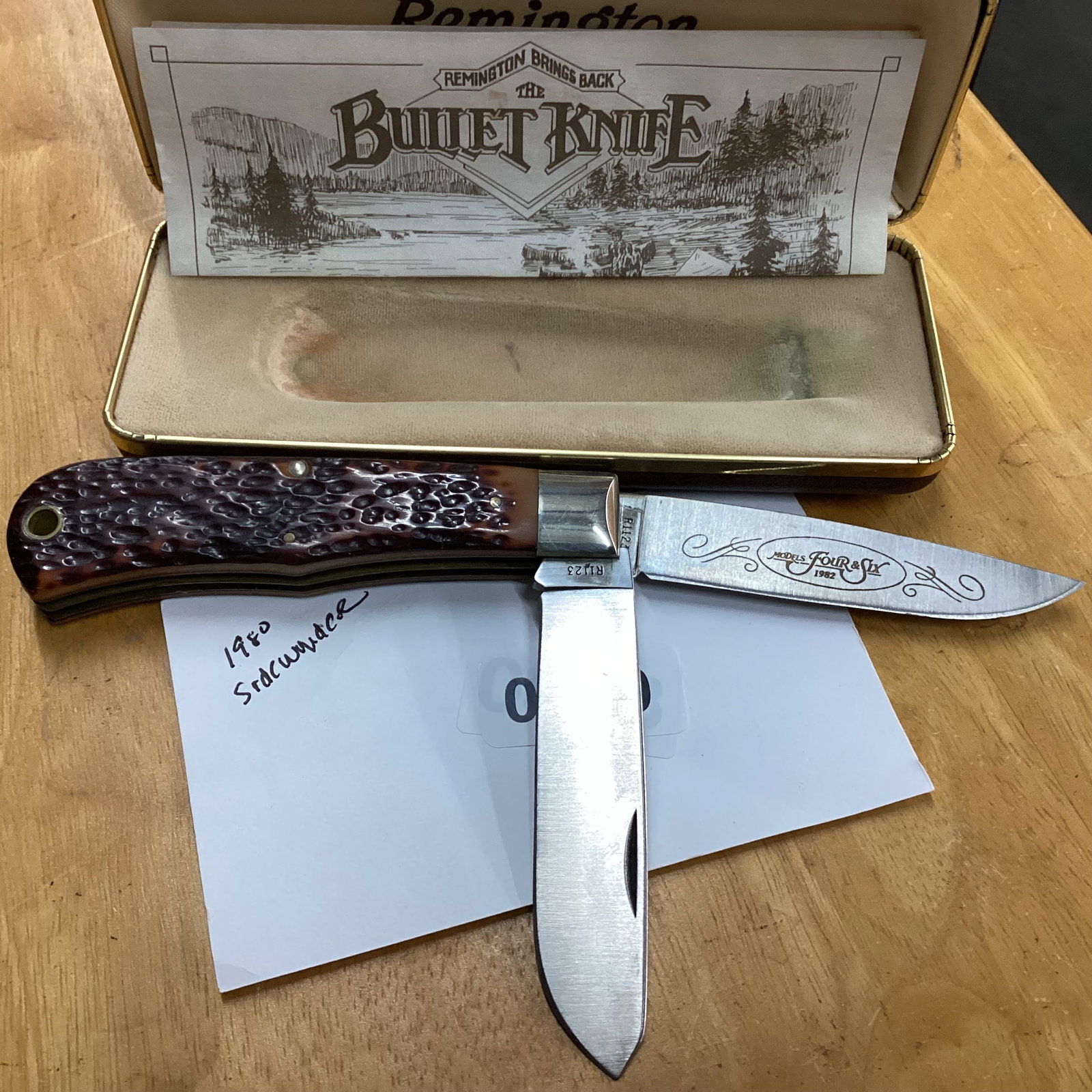 1980 REMINGTON R1123 BULLET KNIFE DELRIN HANDLES - 3