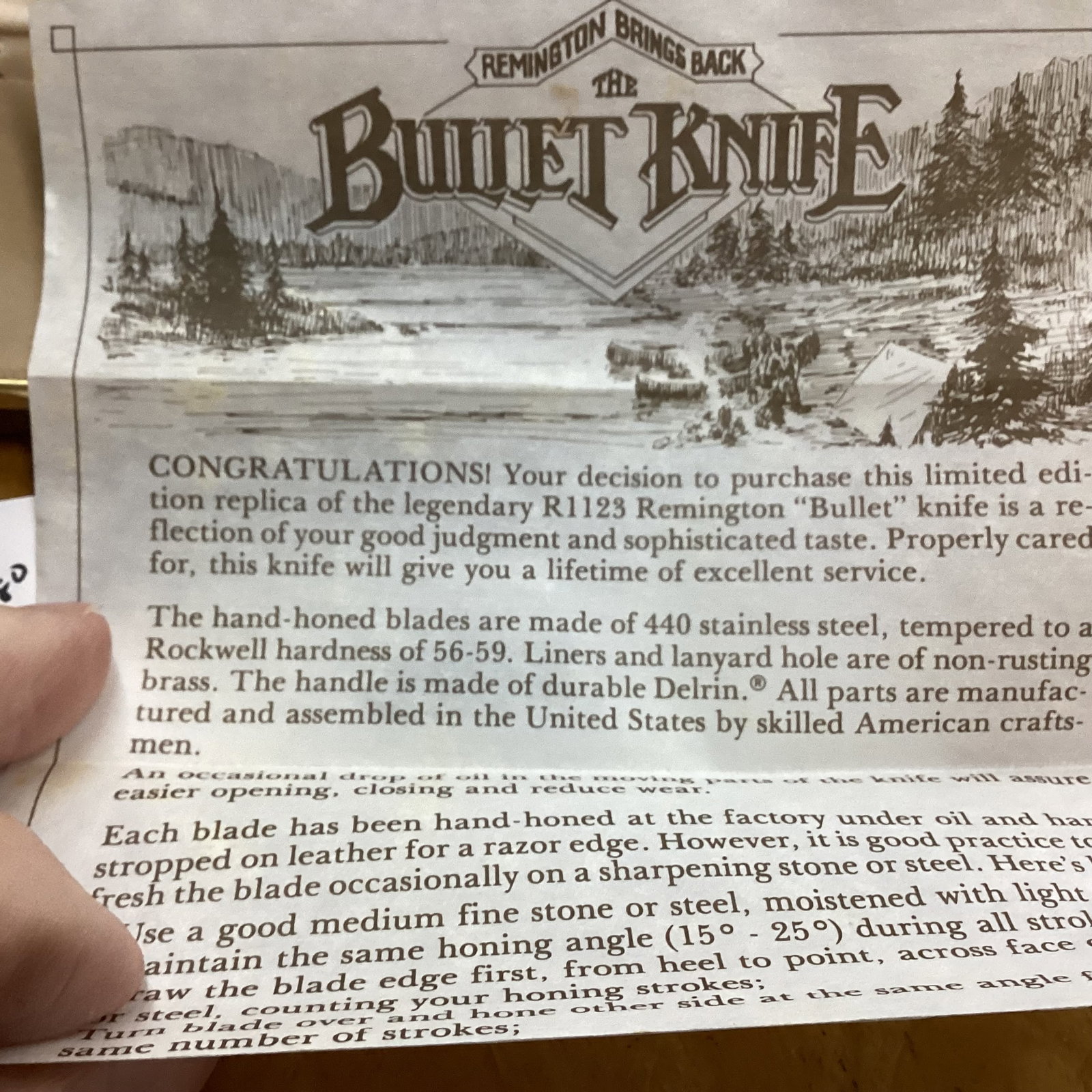 1980 REMINGTON R1123 BULLET KNIFE DELRIN HANDLES - 4