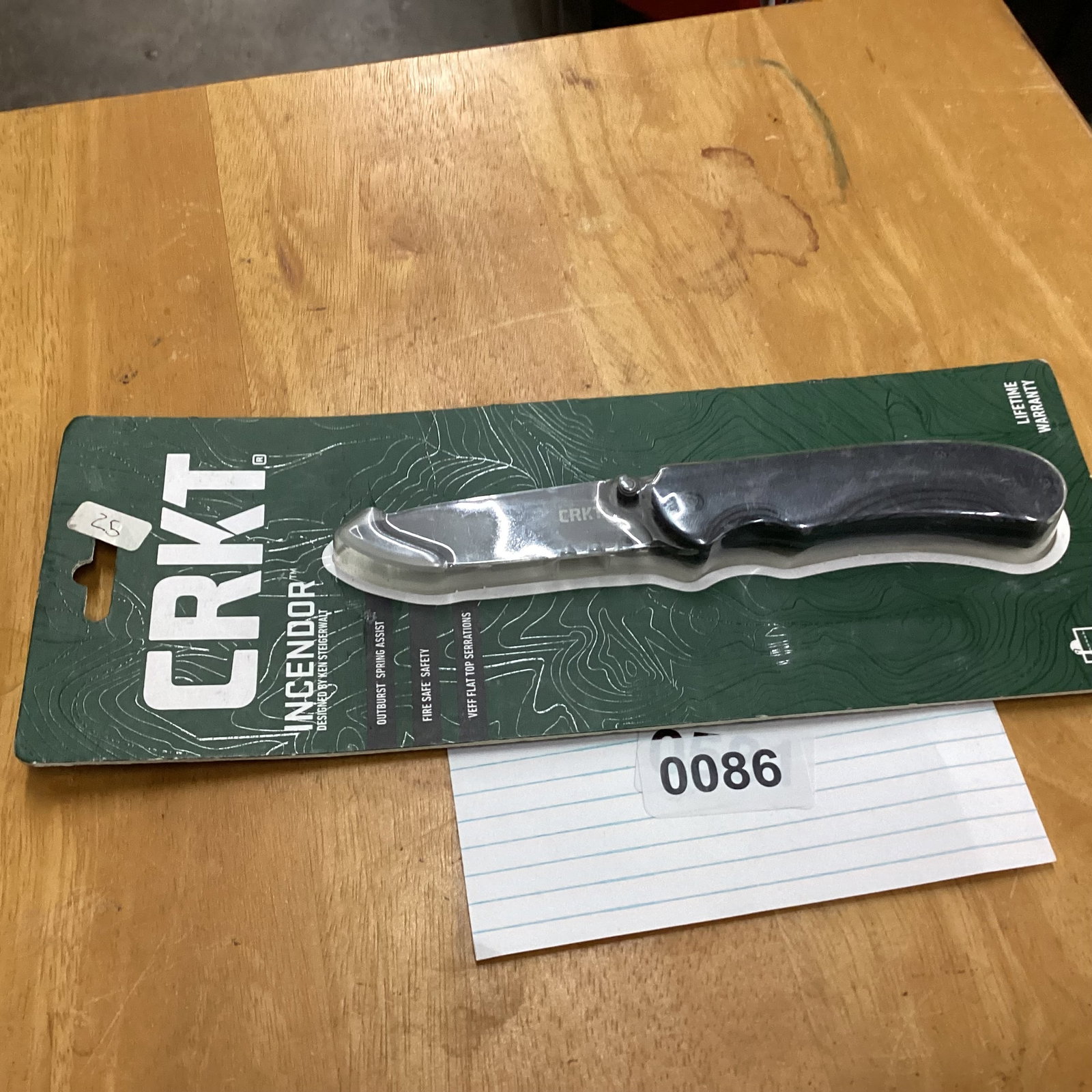 CRKT INCENDOR STILL IN PACKAGE: NEVER USED OR CARRIED