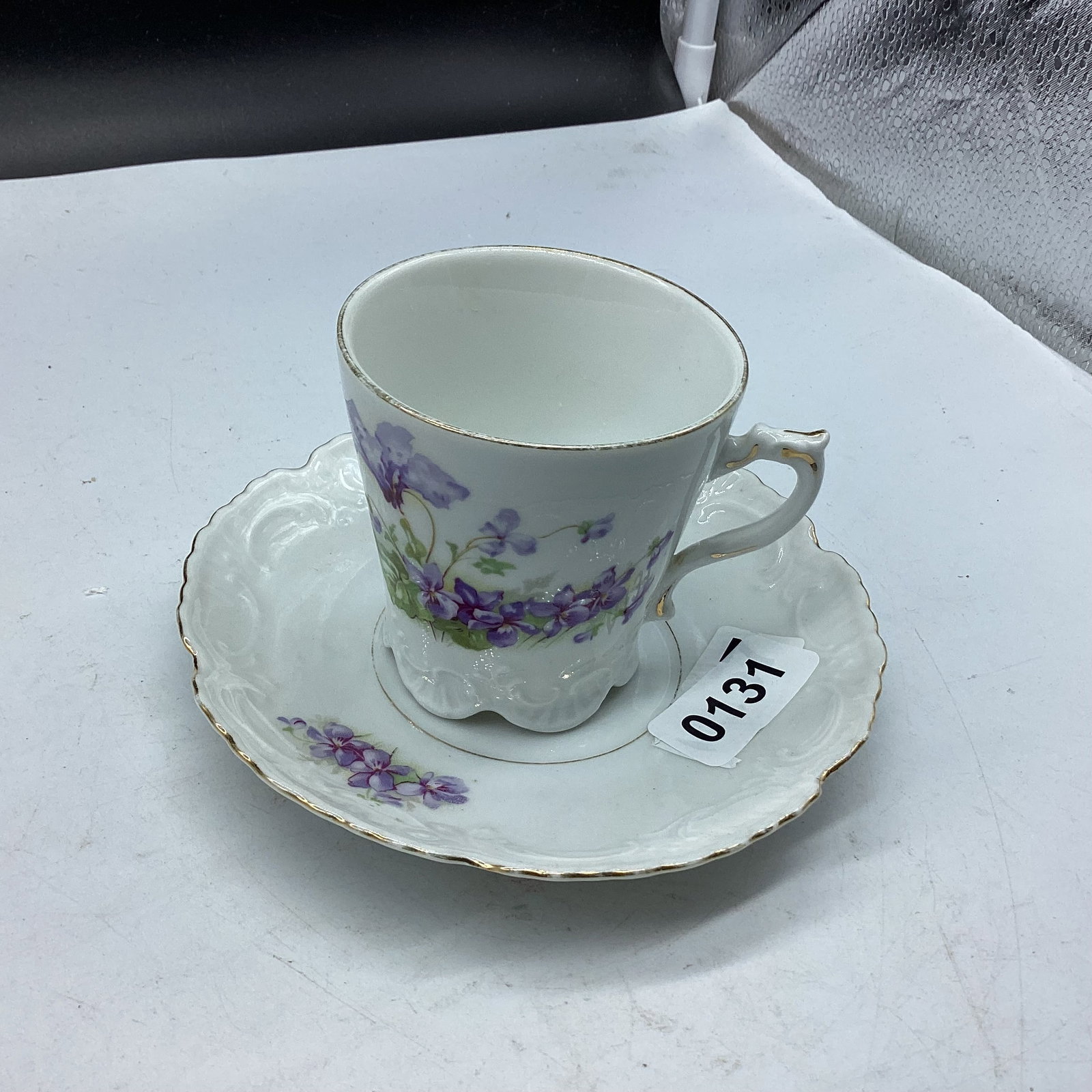 CUP & SAUCER NO MARKS: GOOD SHAPE