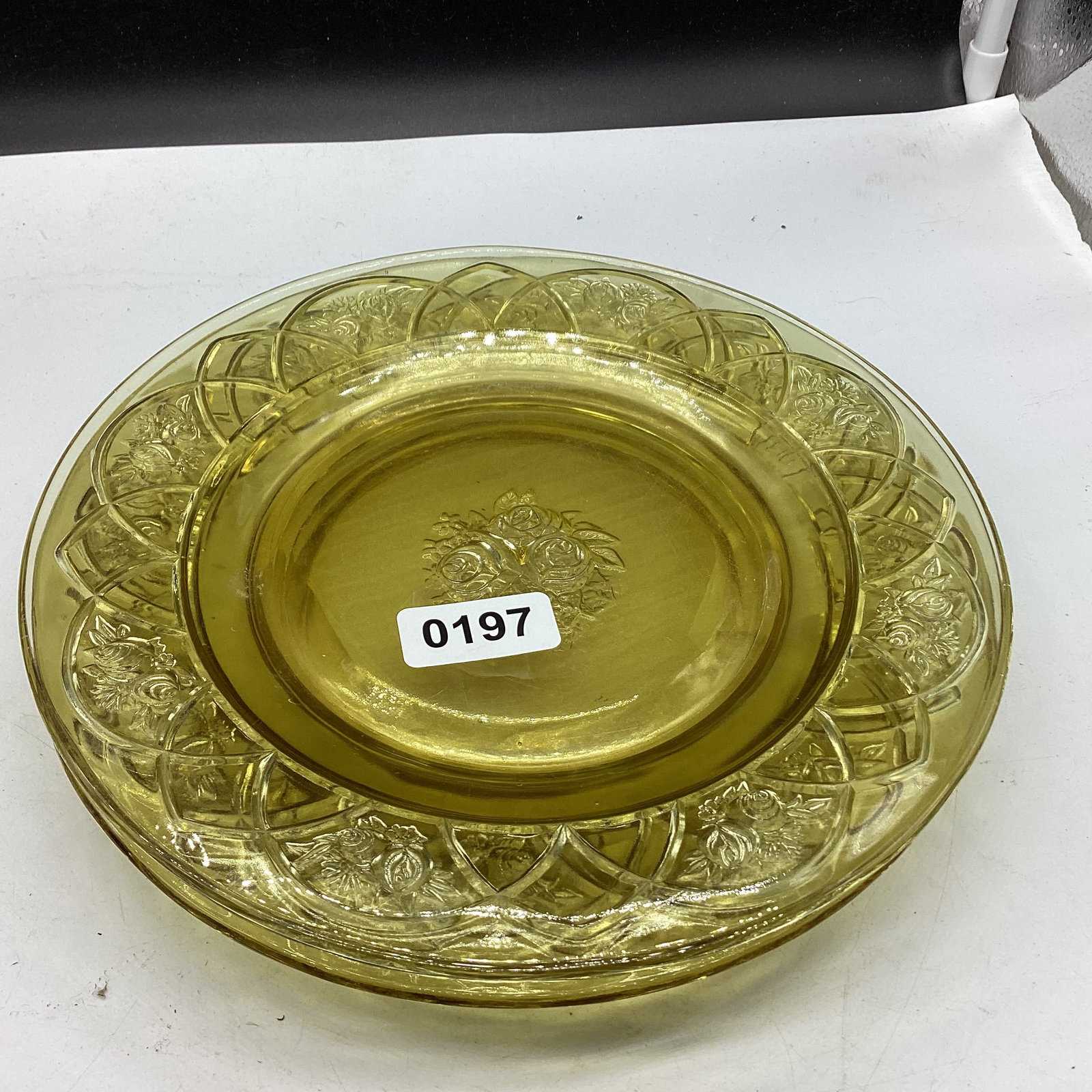 4 DEPRESSION DUTCH ROSE OR ROSEMARY DINNER PLATES (1 of 1)