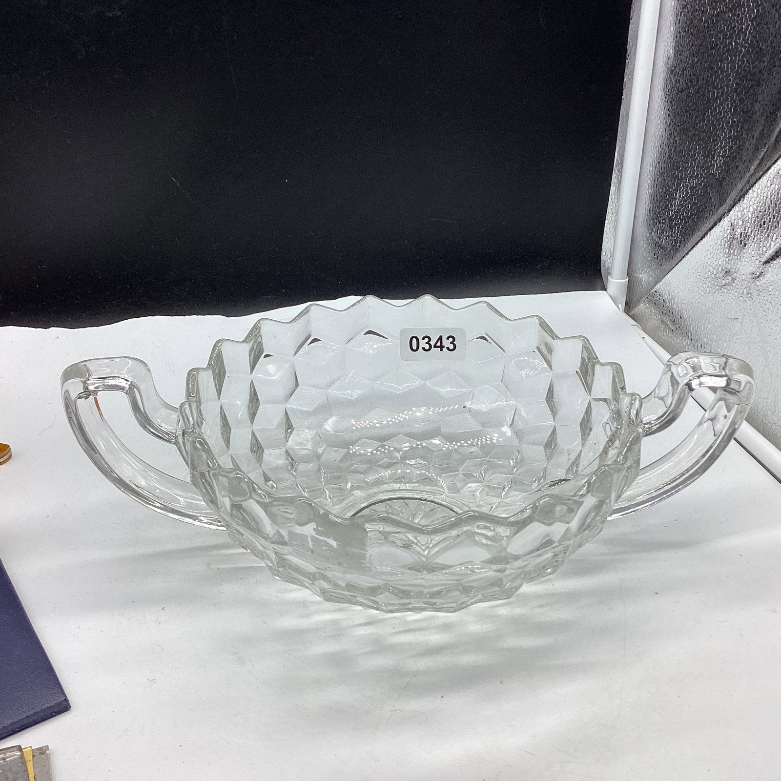 AMERICAN FOSTORIA TROPHY BOWL: 4" X 12 1/2" GOOD SHAPE