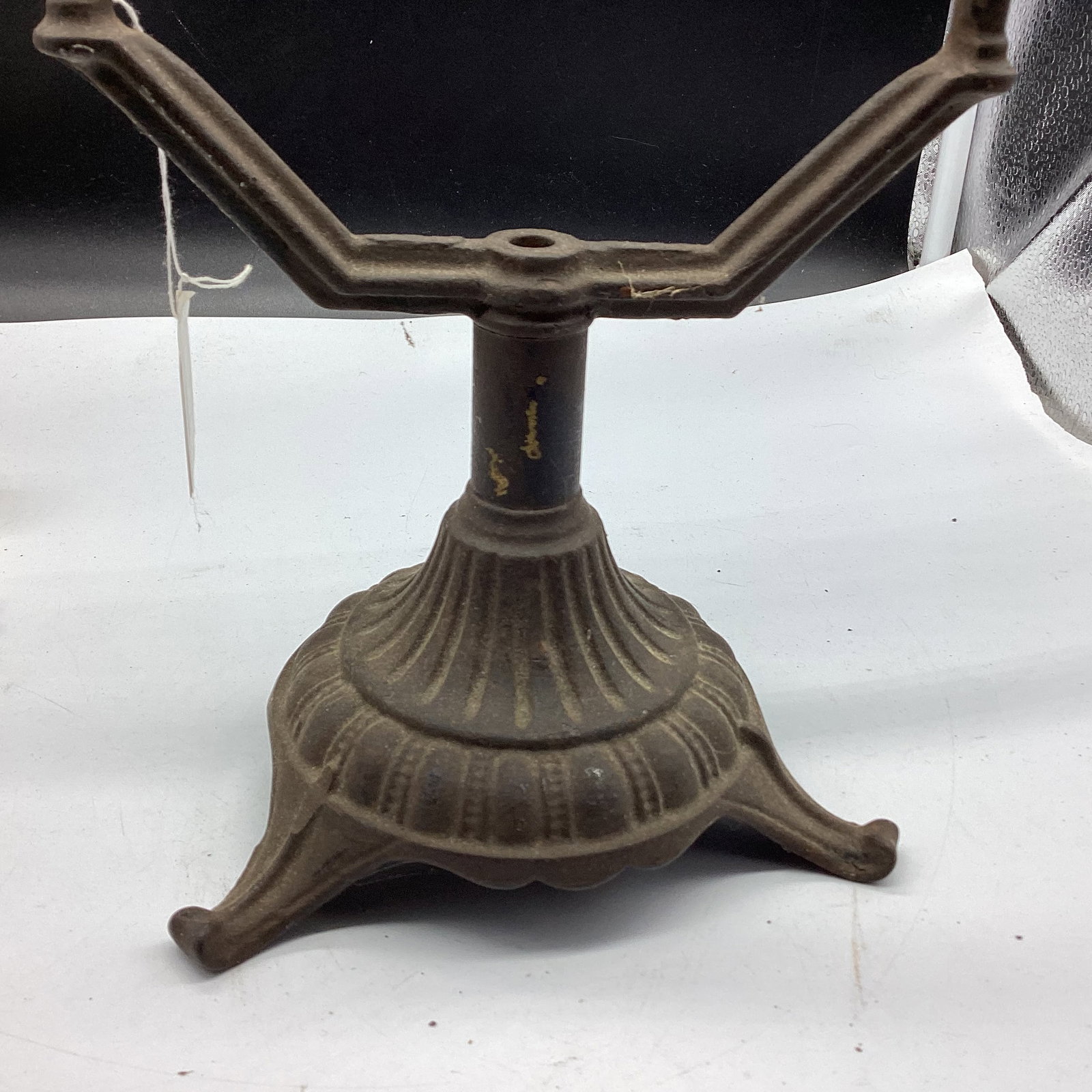 CAST IRON CLOCK MOVEMENT STAND  - 2