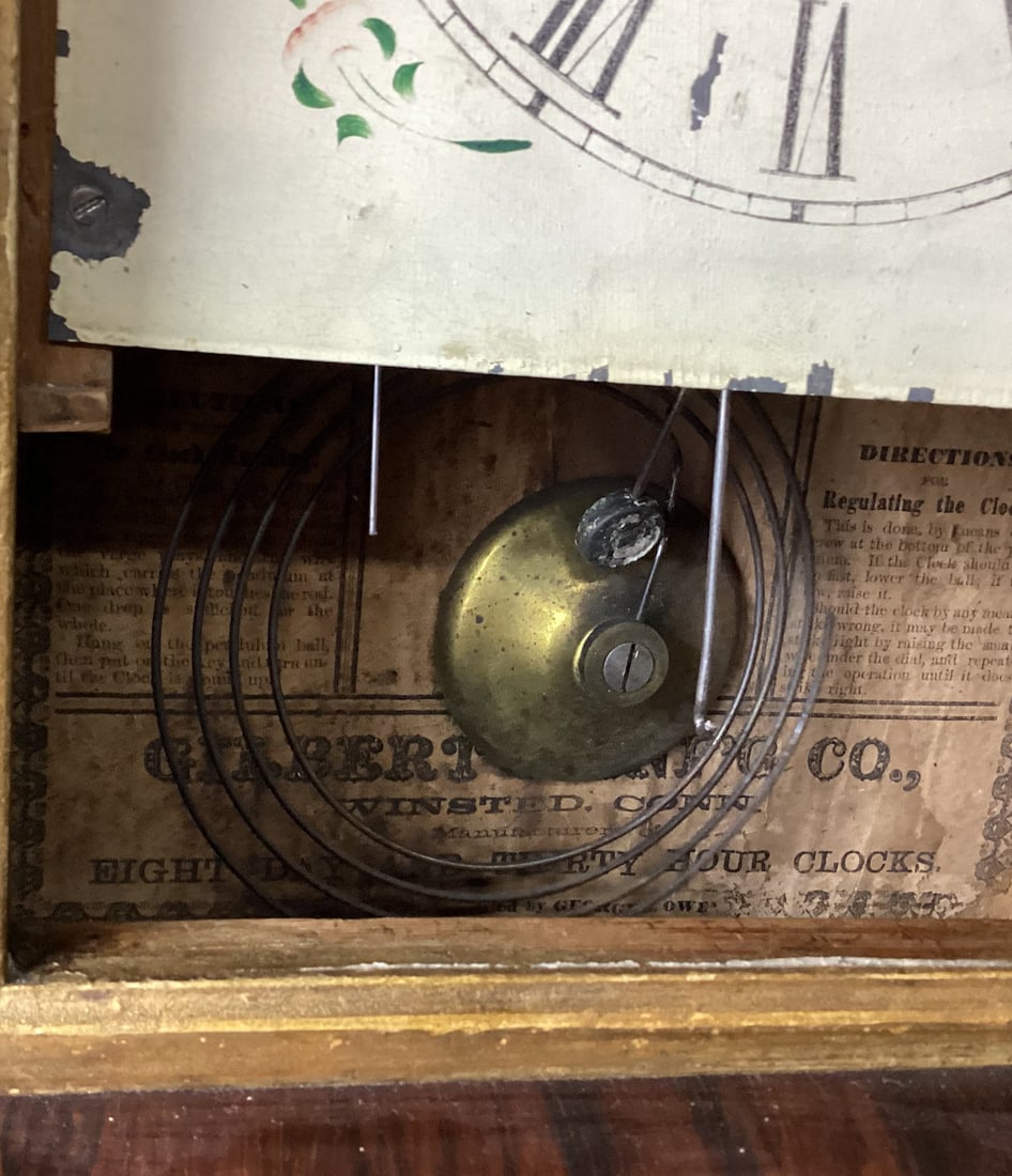 VITAGE ROSEWOOD MANTLE CLOCK BY GILBERT - 2