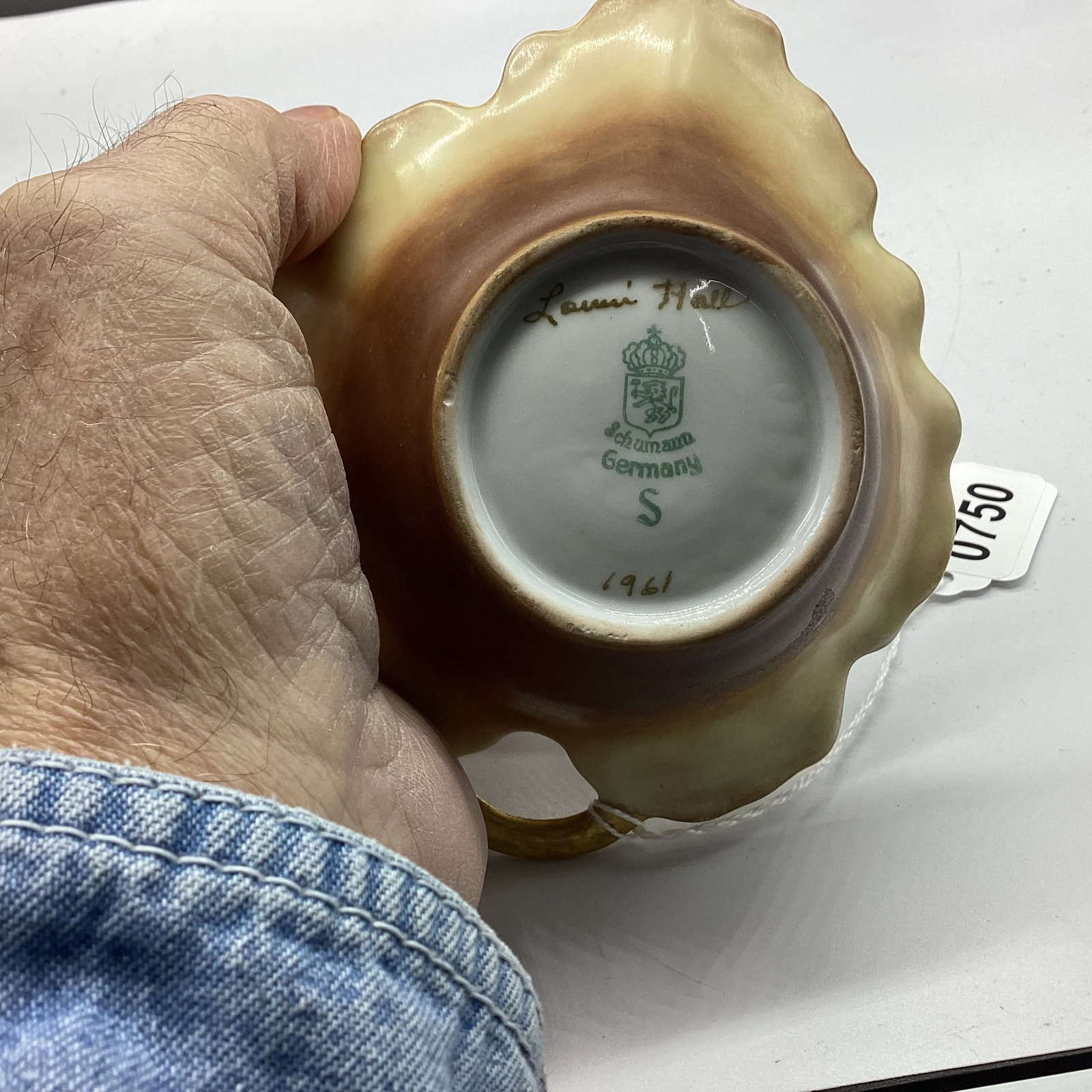 HAND PAINTED SAUCE DISH GERMANY - 2