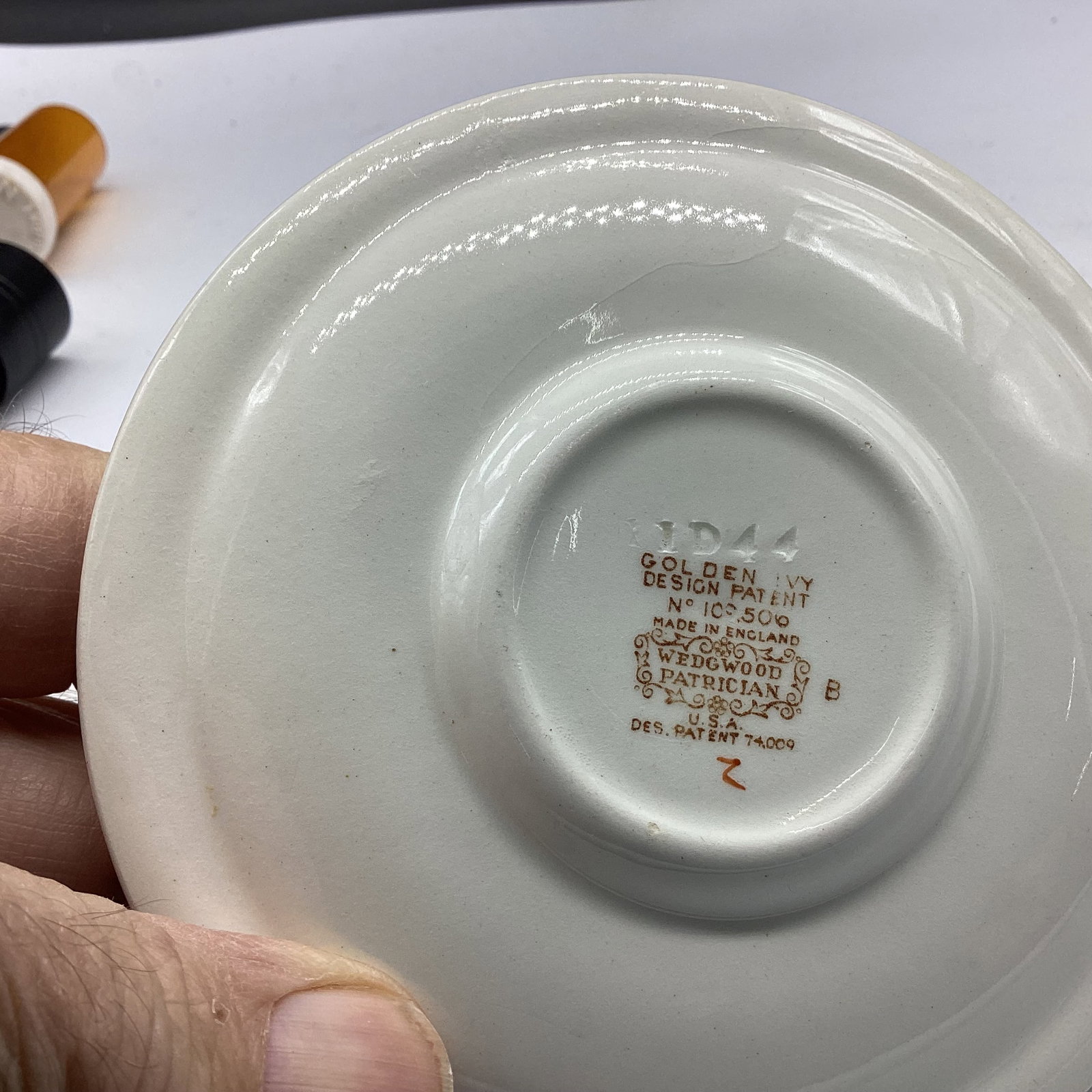 PORCELIAN DEMIOTASSIE CUP & SAUCER WEDGEWOOD ENGLAND - 2