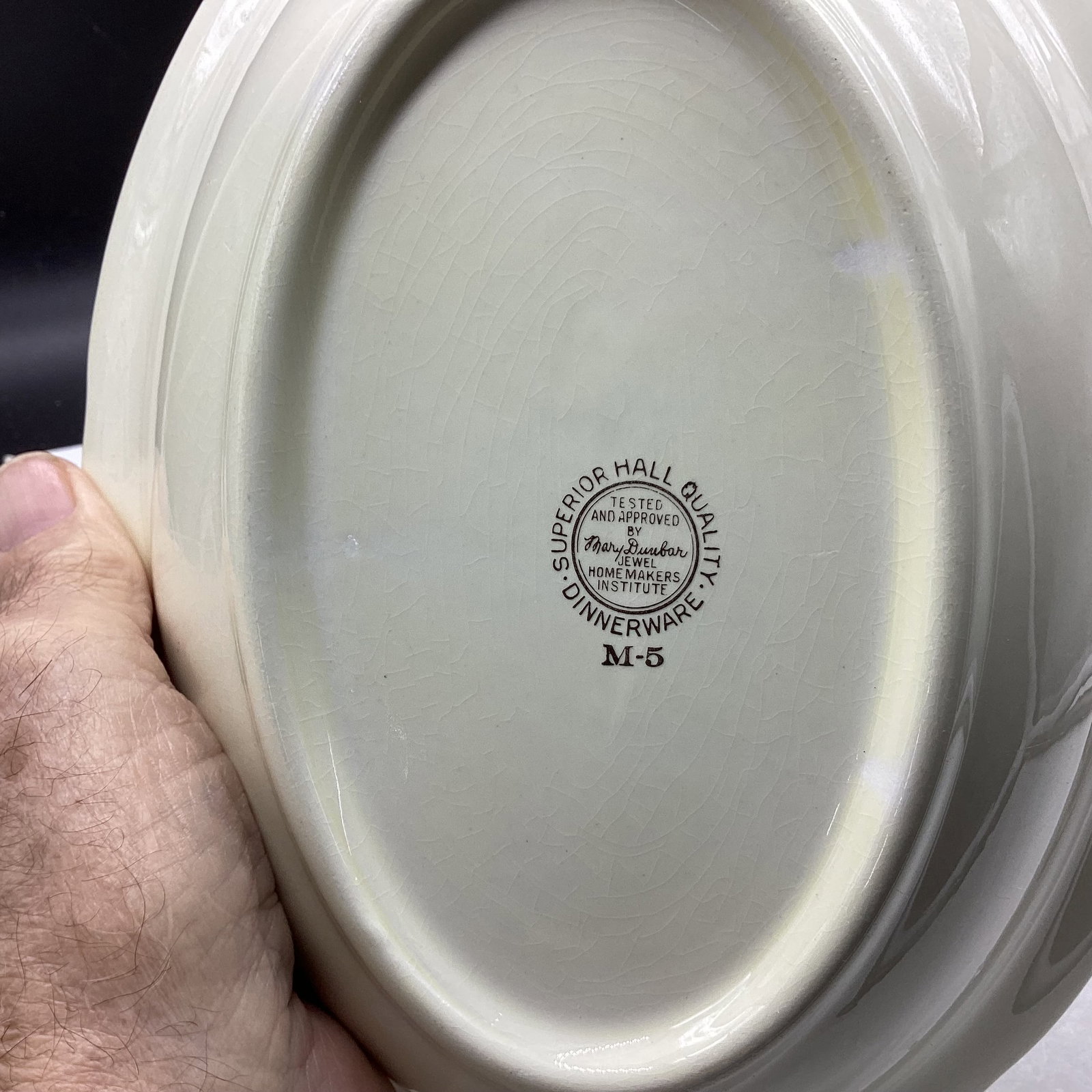 HALL JEWELL T OR AUTUMN LEAF PATTERN OVAL VEGETABLE BOWL - 2