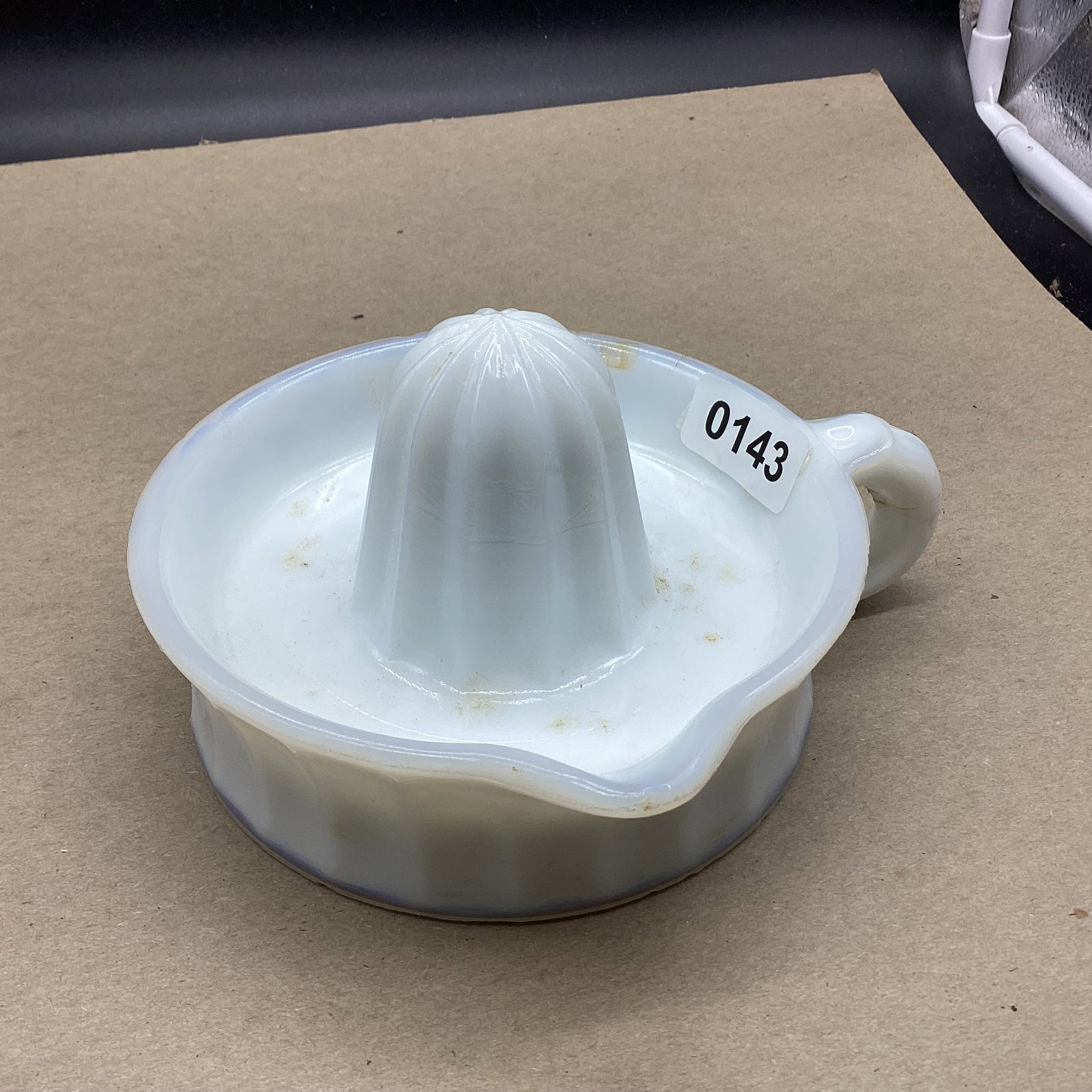 MILK GLASS JUICER  (1 of 2)