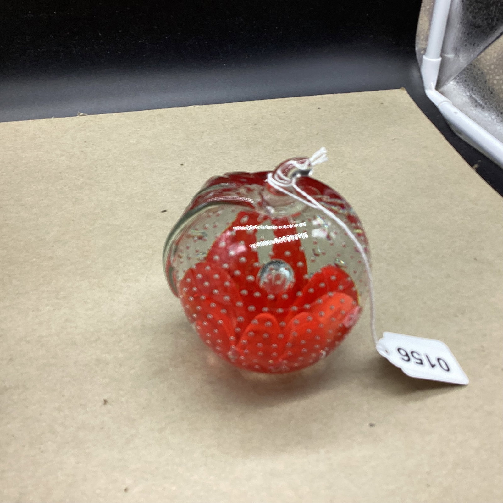 HAND BLOWN ART GLASS PAPERWEIGHT BY JOE ST CLAIR: GOOD SHAPE