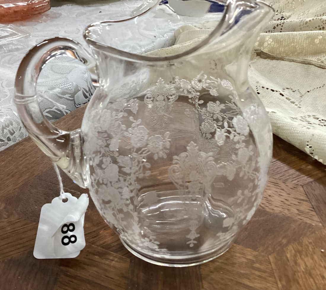 CAMBRIDGE ROSEPOINT PITCHER#3900 PATTERN RARE - 3