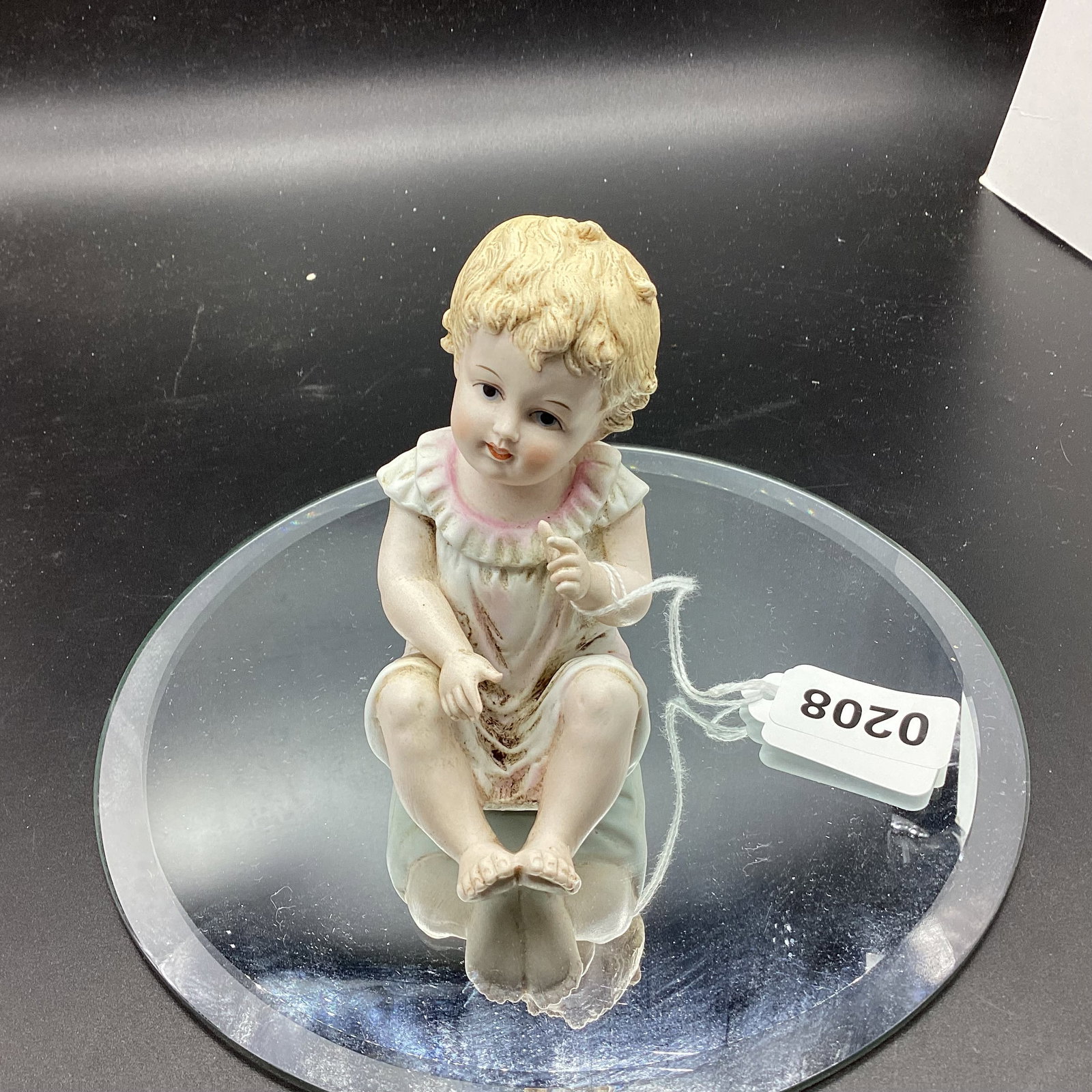 BISQUE MADE IN GERMANY PIANO BABY #7534: 4 1/2 GOOD SHAPE