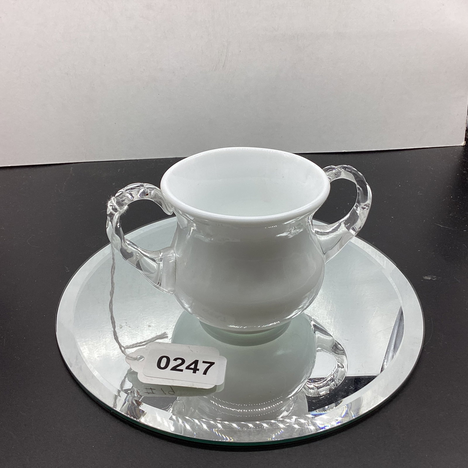 FENTON SILVERCREST SUGAR BOWL: 3" TALL GOOD SHAPE