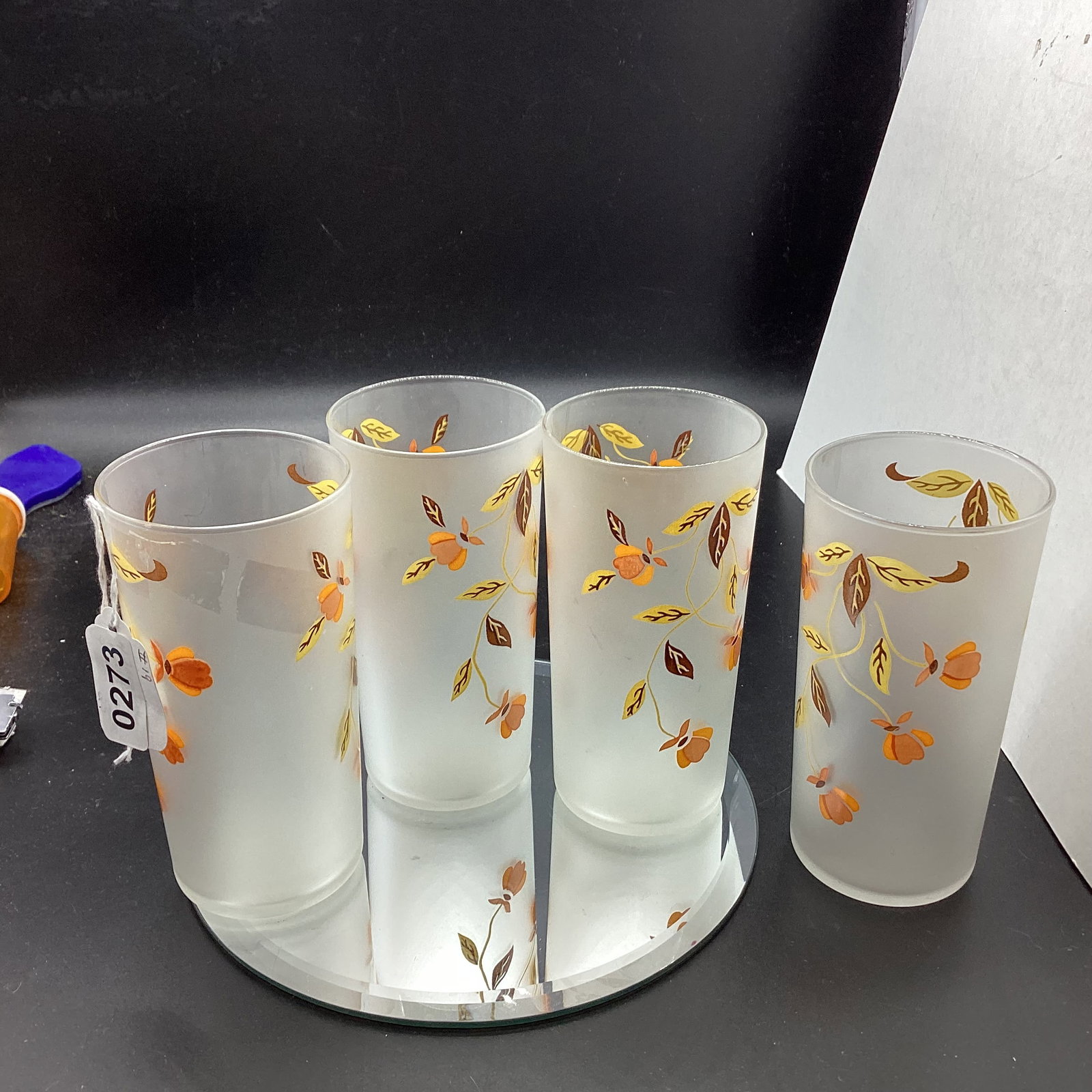 4 AUTUM LEAF JEWEL T FGROSTED TEA TUMBLERS (1 of 1)