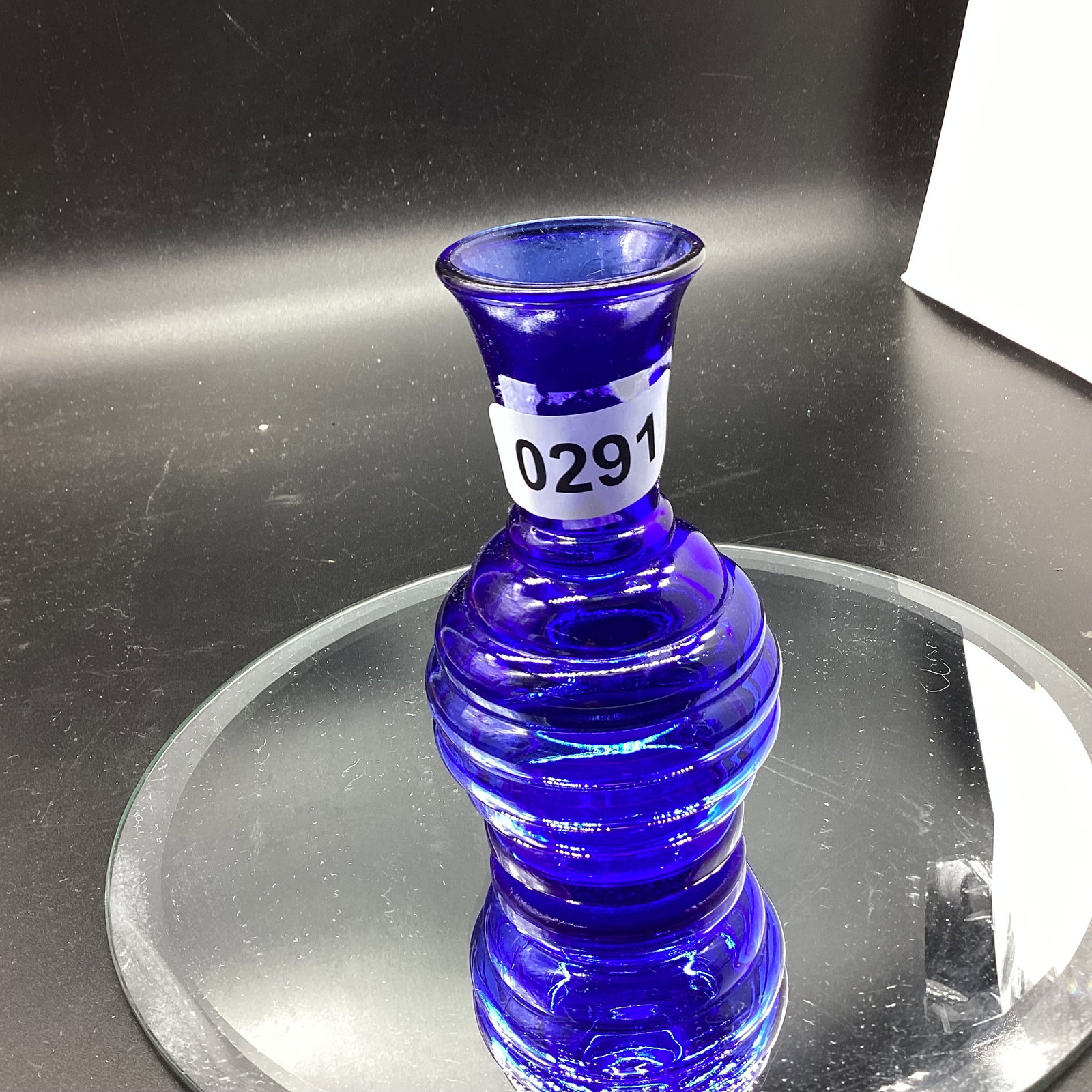 COBALT BLUE BUD VASE: 4 1/4" GOOPD SHAPE