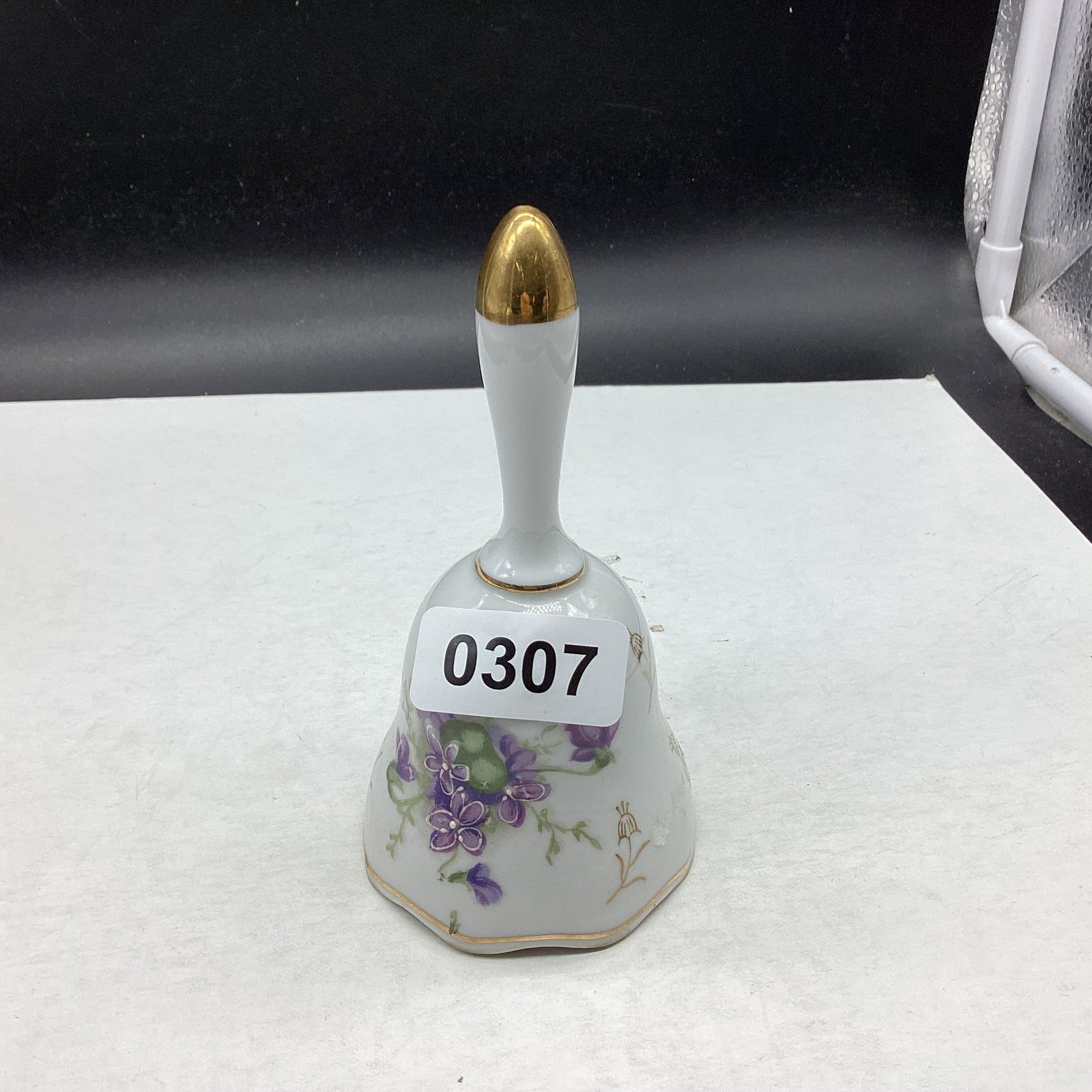 PORCELIAN BELL: 5 1/2 TALL GOOD SHAPE