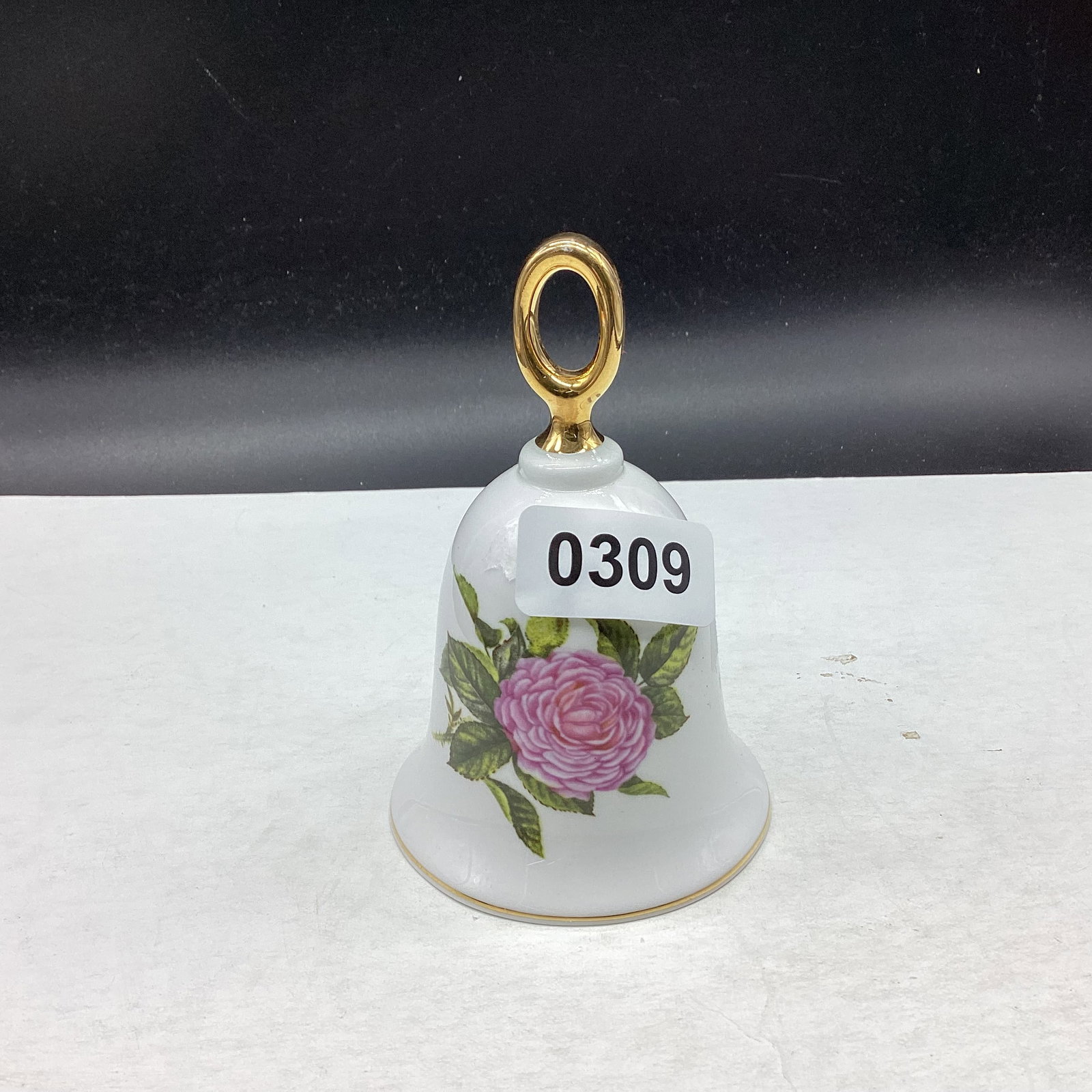 PORCELIAN BELL MADE IN ENGLAND: GOOD SHAPE