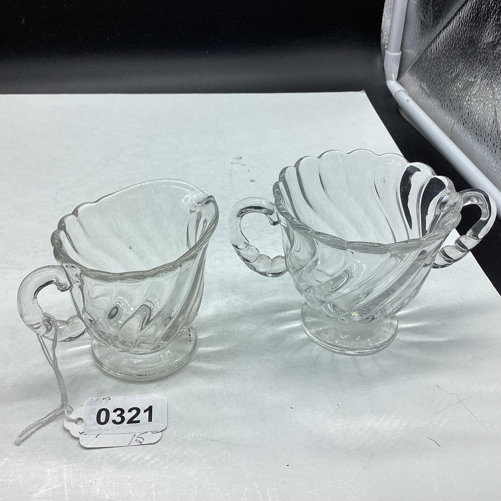 FOSTORIA COLONY SUGAR & CREAMER: GOOD SHAPE