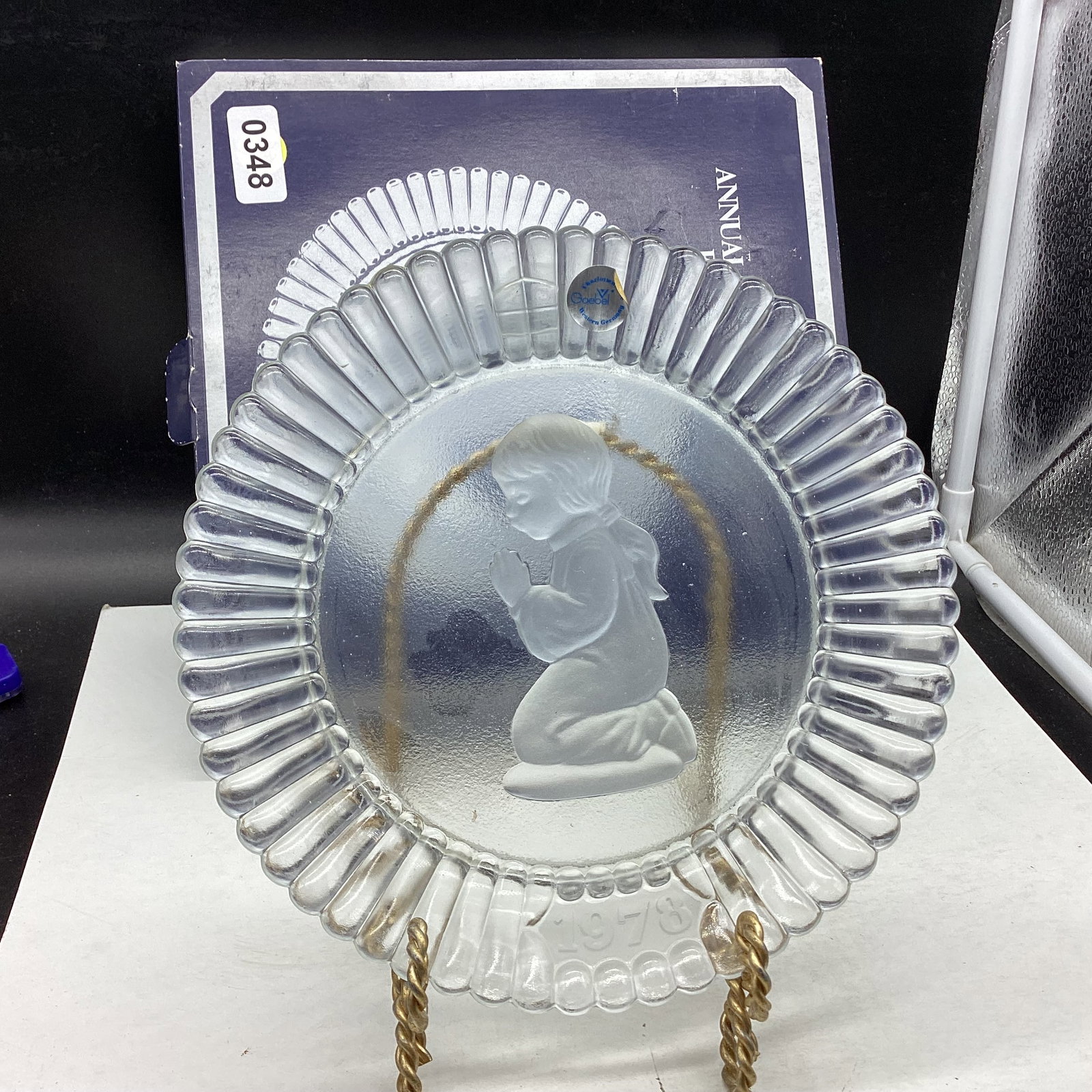 1978 GOBEL FIRST EDITION CHRISTMS PLATE: 8" WIDE GOOD SHAPE