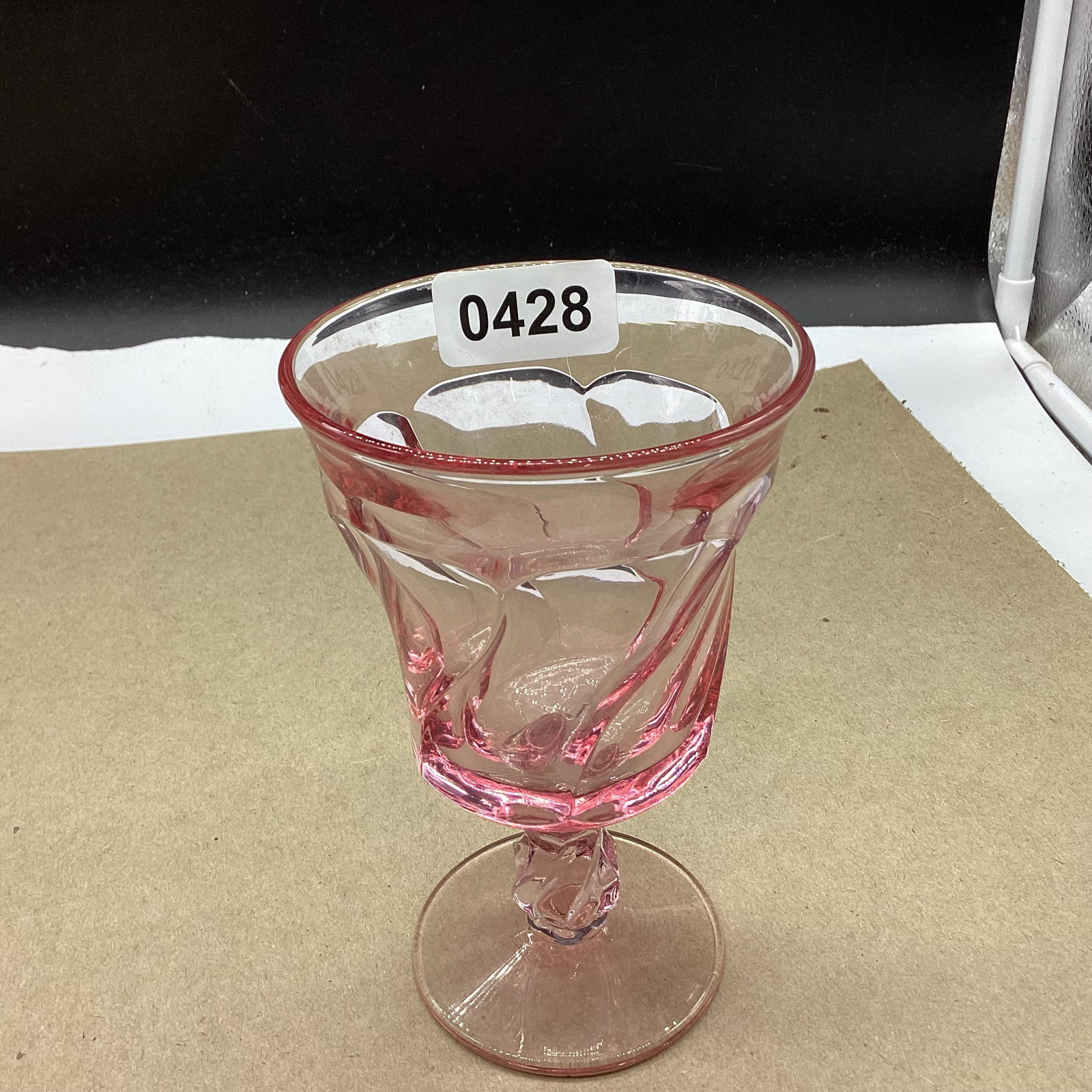 FOSTORIA JAMES TOWN WATER TUMBLER: 5 3/4" TALL GOOD SHAPE