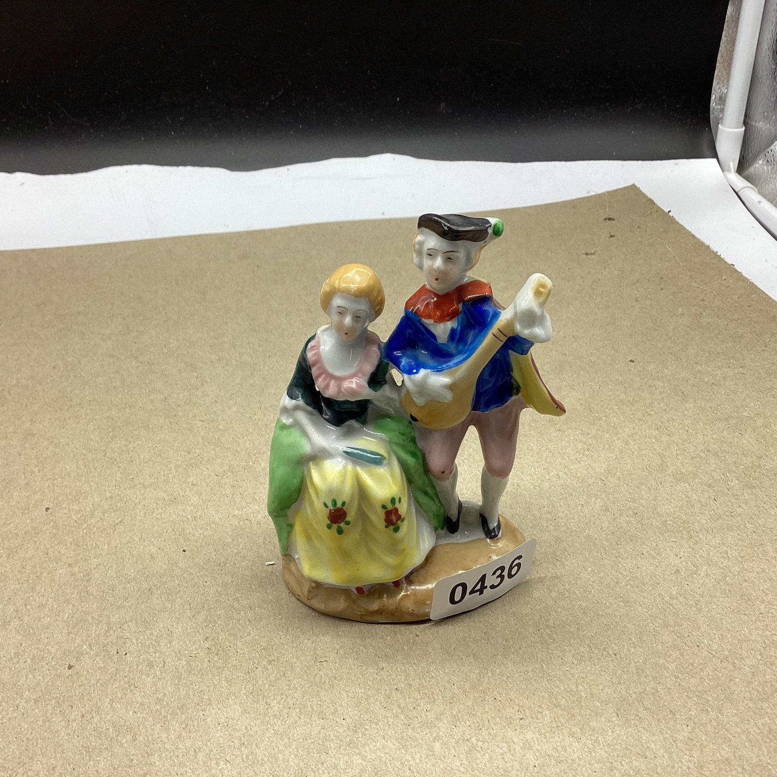 PORCELIAN OCCUPIED JAPAN FIGURINE: 4 1/2" TALL GOOD SHAPE