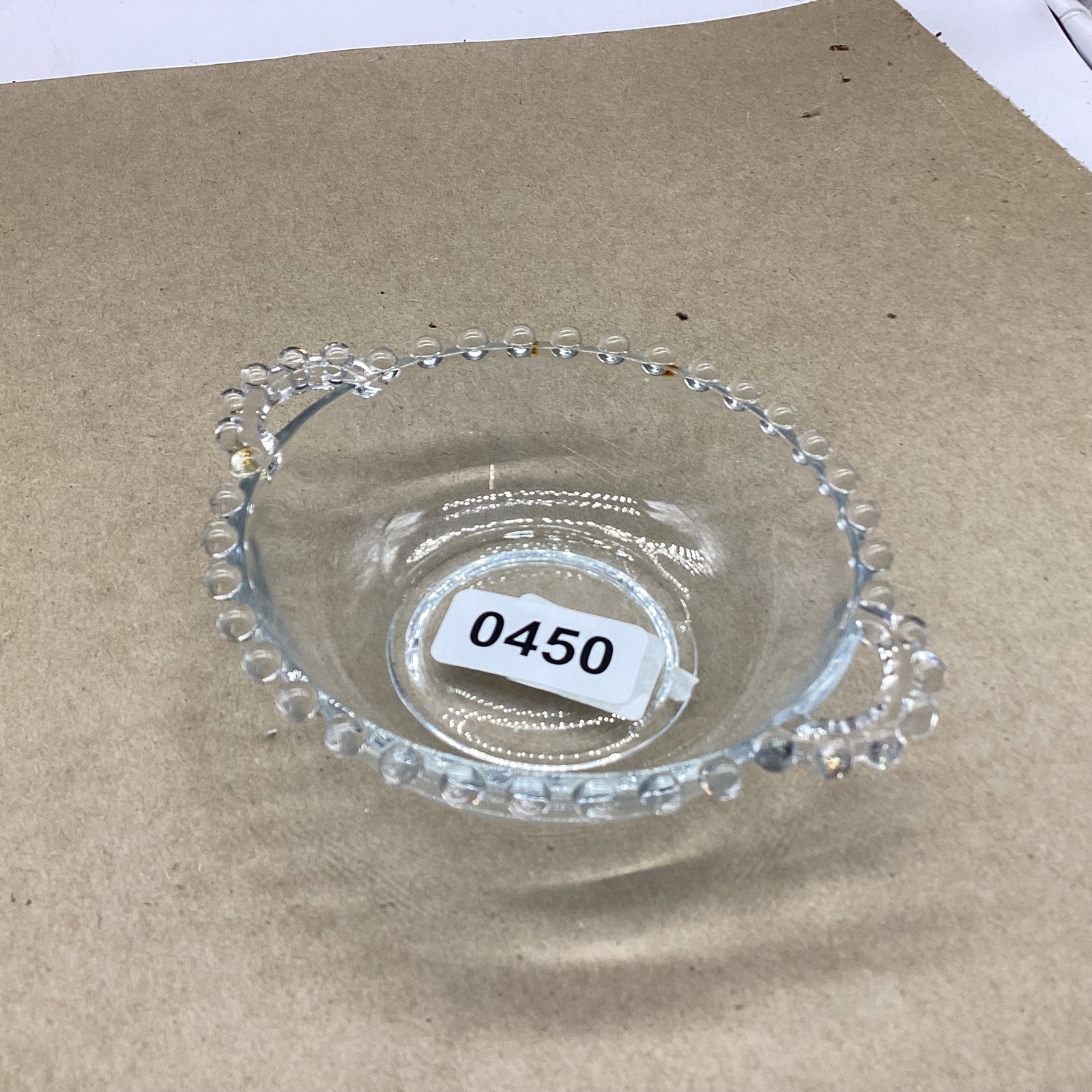 IMPERIAL CANDLEWICK BERRY BOWL: 4 1/2" W GOOD SHAPE