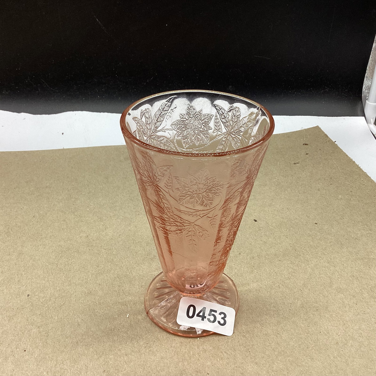 DEPRESSION FLORAL POINSETTIA ICE TEA TUMBLER (1 of 1)