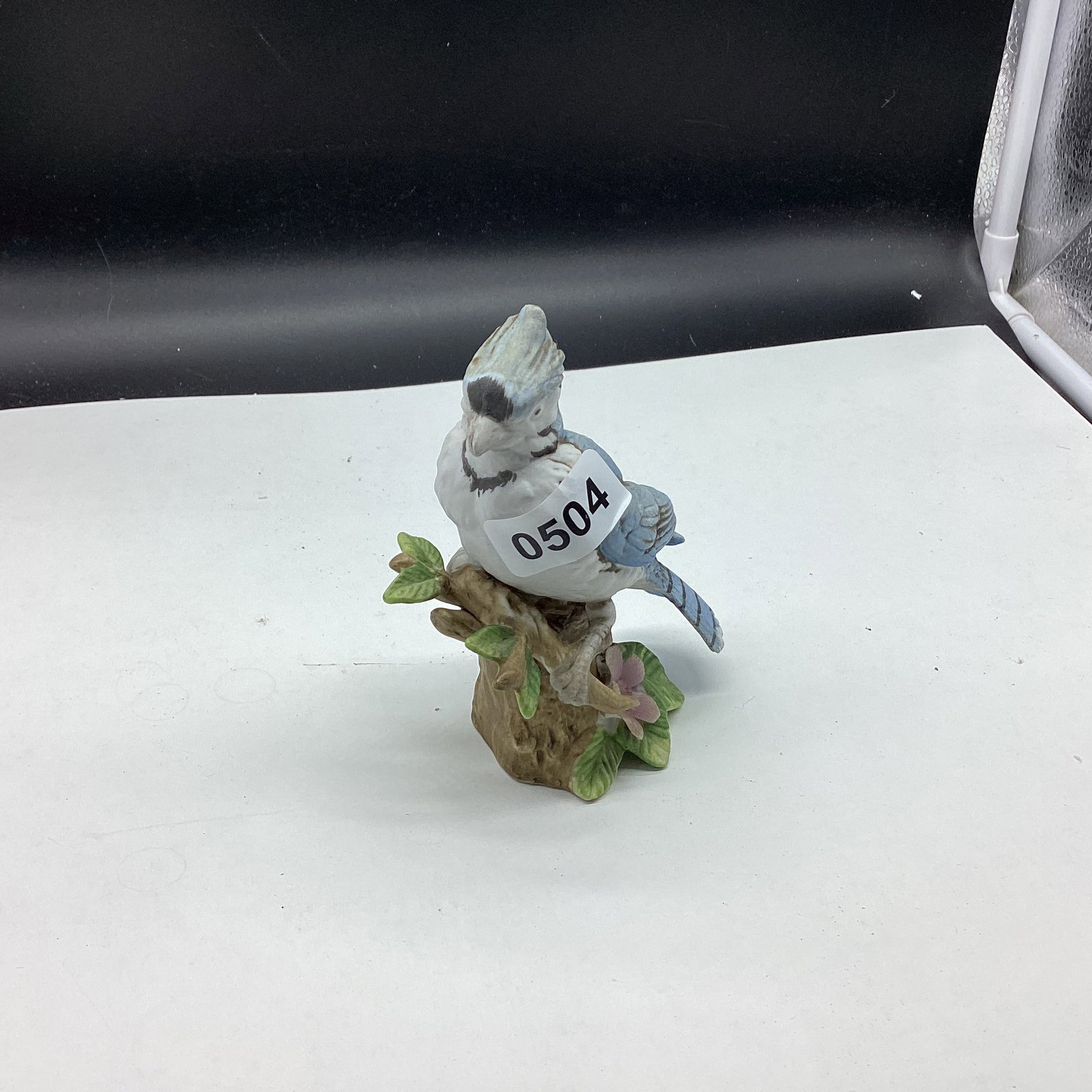 BISQUE BLUE BIRD FIGURINE (1 of 1)