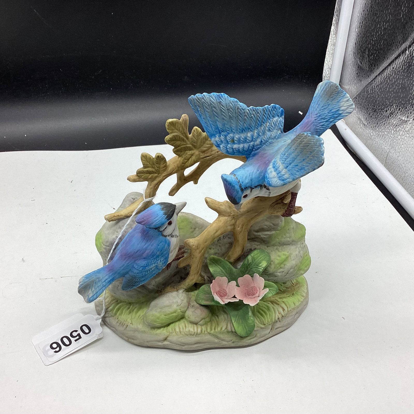 BISQUE BLUE BIRD FIGURINE (1 of 2)