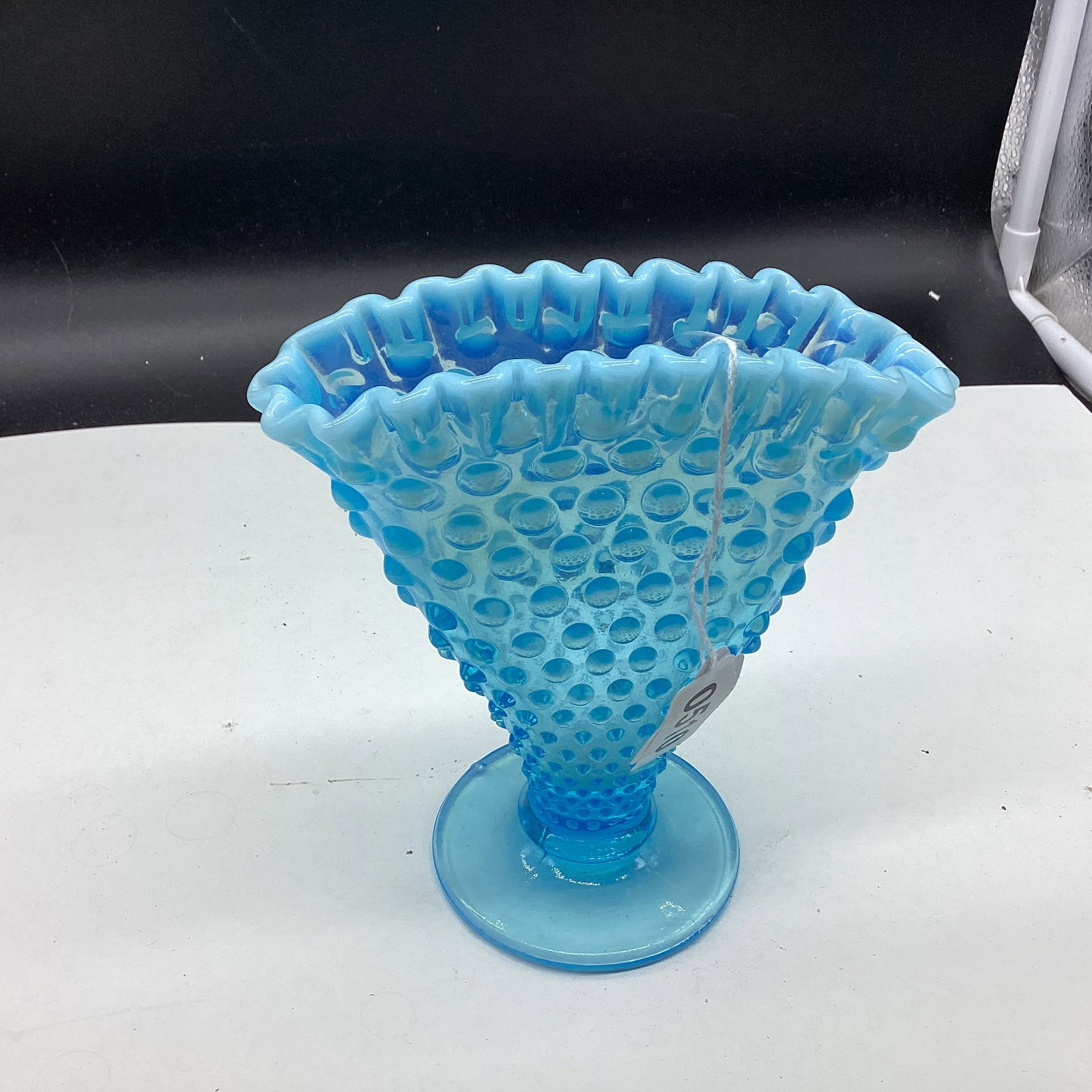 FENTON HOBNAIL OPALESCENT FAN VASE (1 of 1)