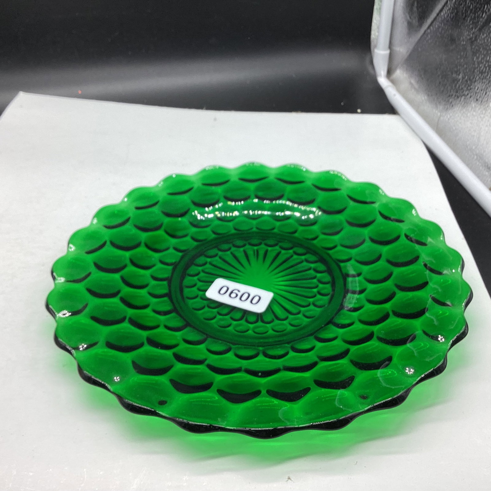 DEPRESSION FOREST GREEN DINNER PLATE (1 of 1)