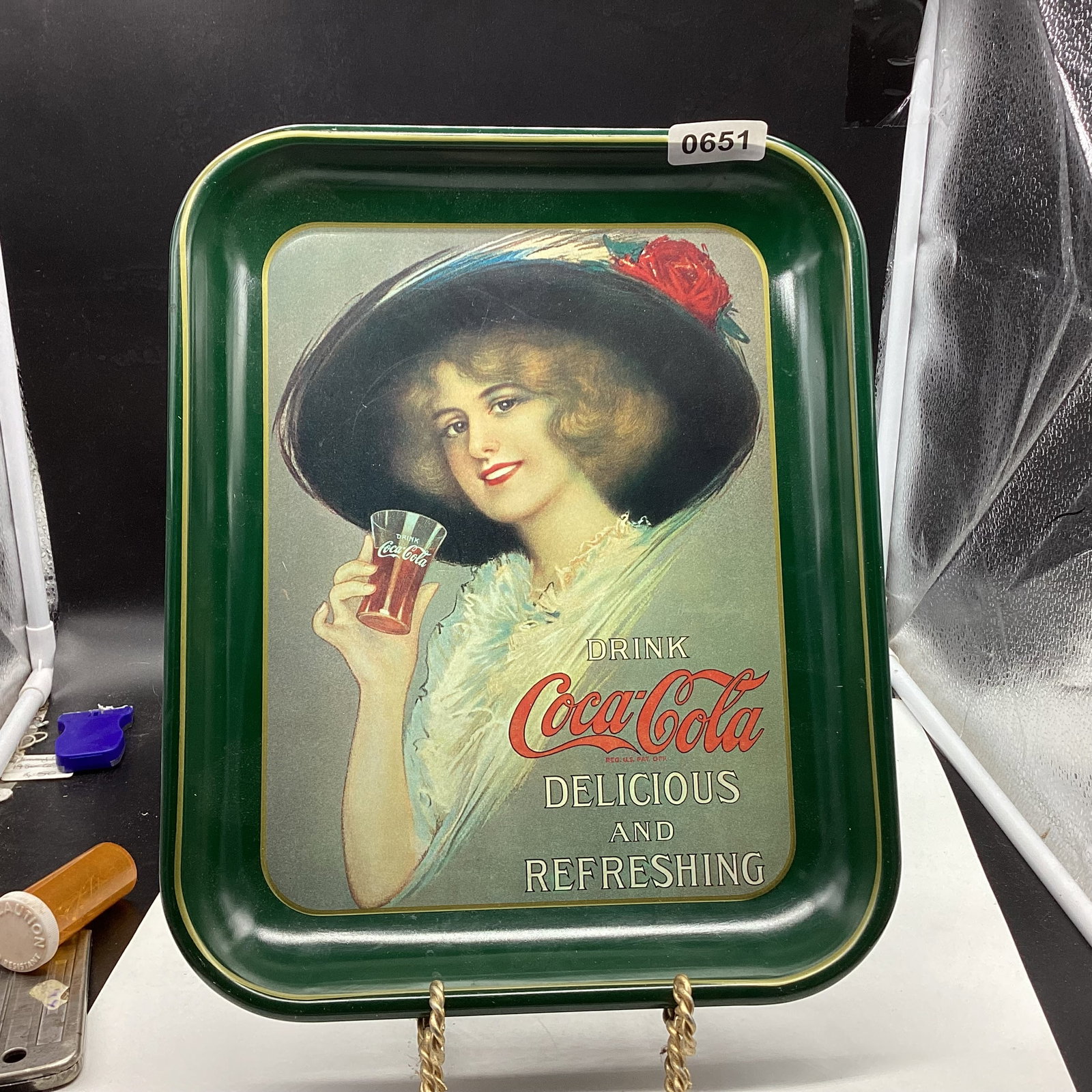 1972 COCA COLA TRAY FROM 1912 ORIGINAL : 10 1/2 X 13 GOOD SHAPE