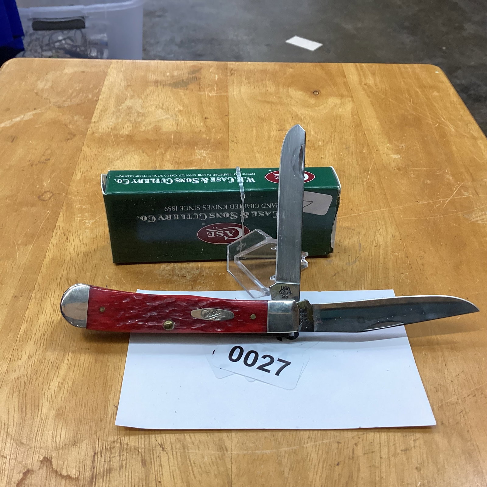 CASE XX 2002 DARK RED TRAPER CORECT BOX: NEVER USED